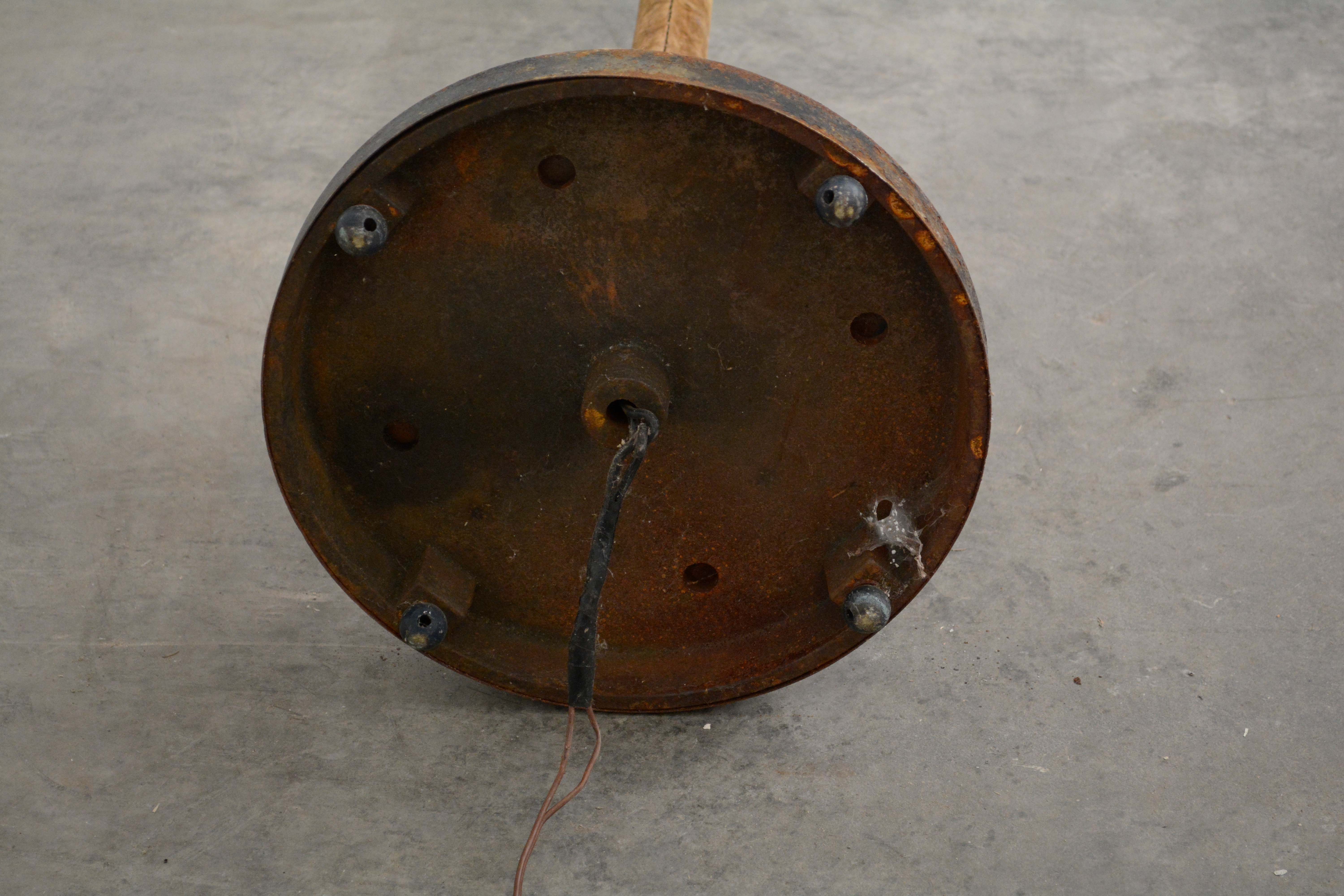 Antique Velvet Wrapped Acanthus Motif Three-Light Candelabra Metal Floor Lamp