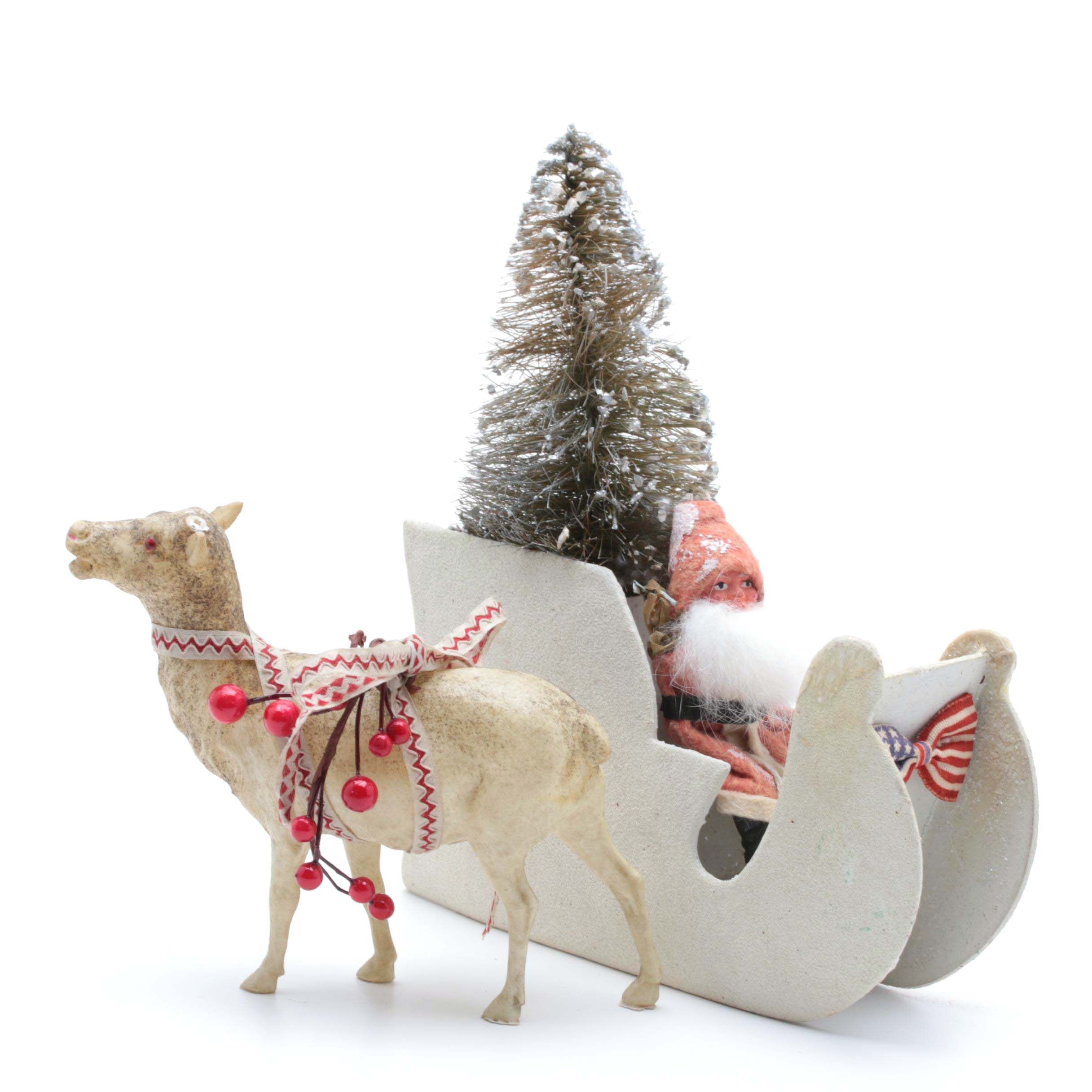 Vintage Cardboard Sleigh Candy Container