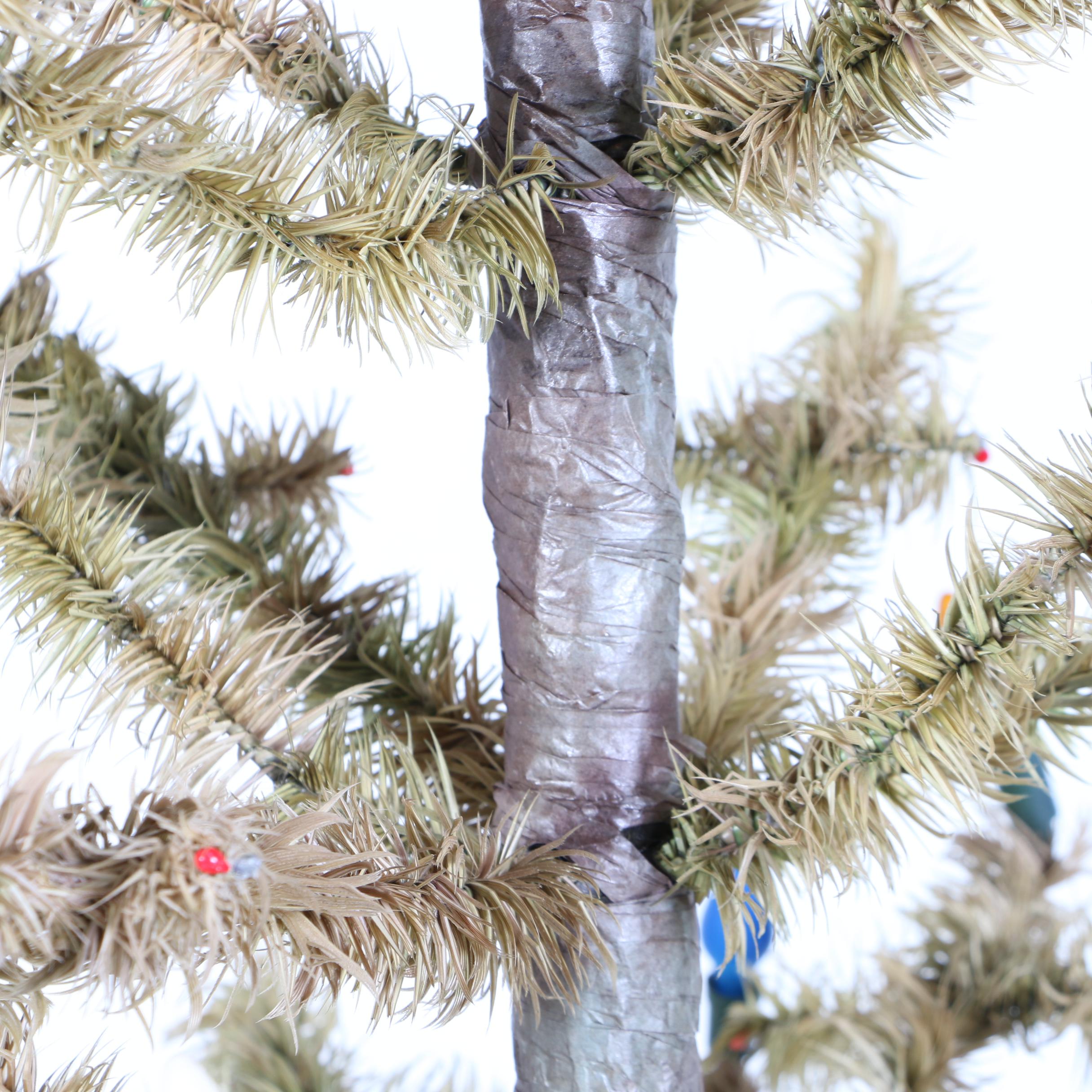 "Twins" Handmade 80" Feather Tree, Lighted