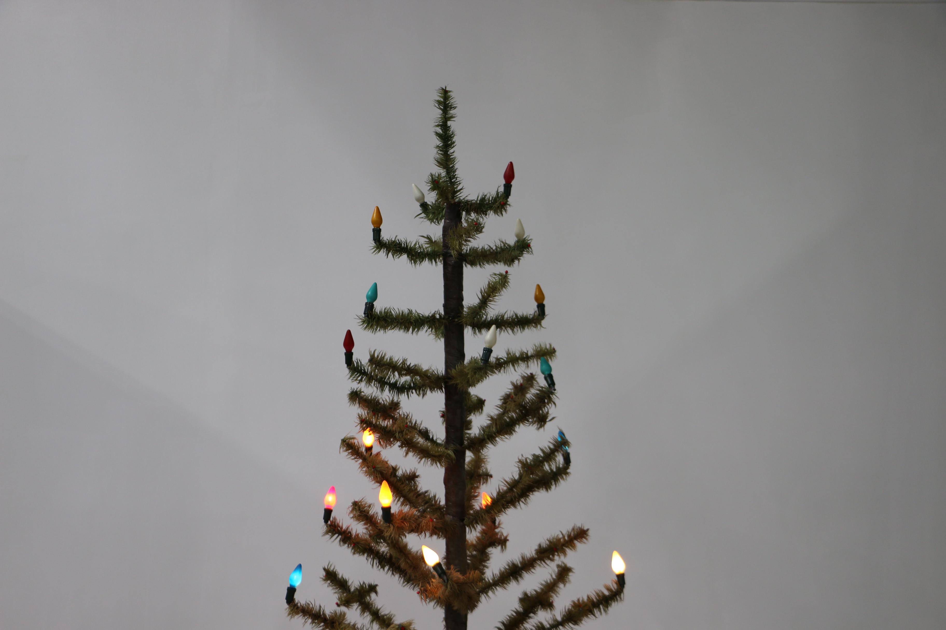 "Twins" Handmade 80" Feather Tree, Lighted