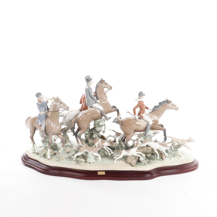 Limited Edition Lladró "Fox Hunt" Porcelain Figurine