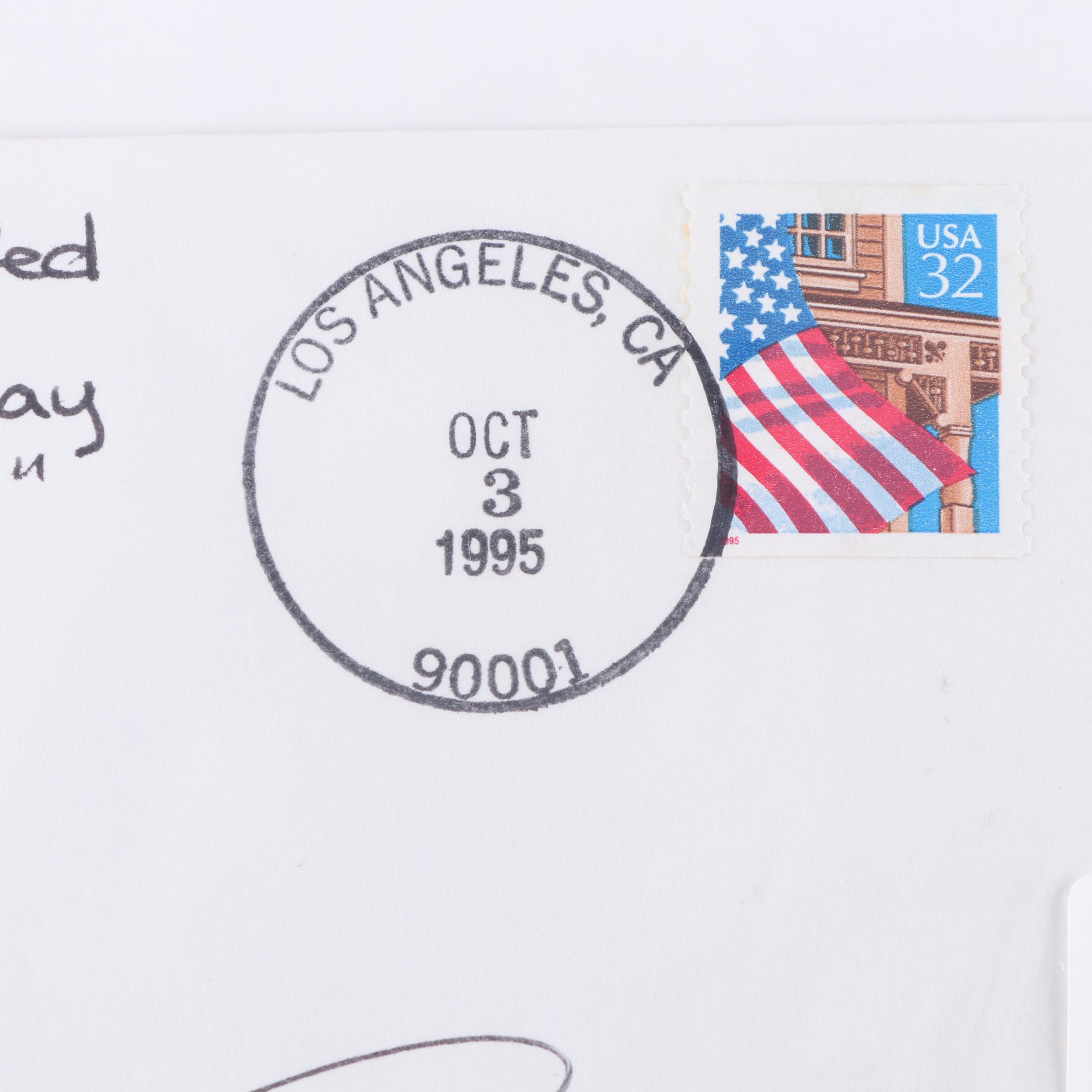 O.J. Simpson & Mike Gilbert Signed 1995 First Day Cover