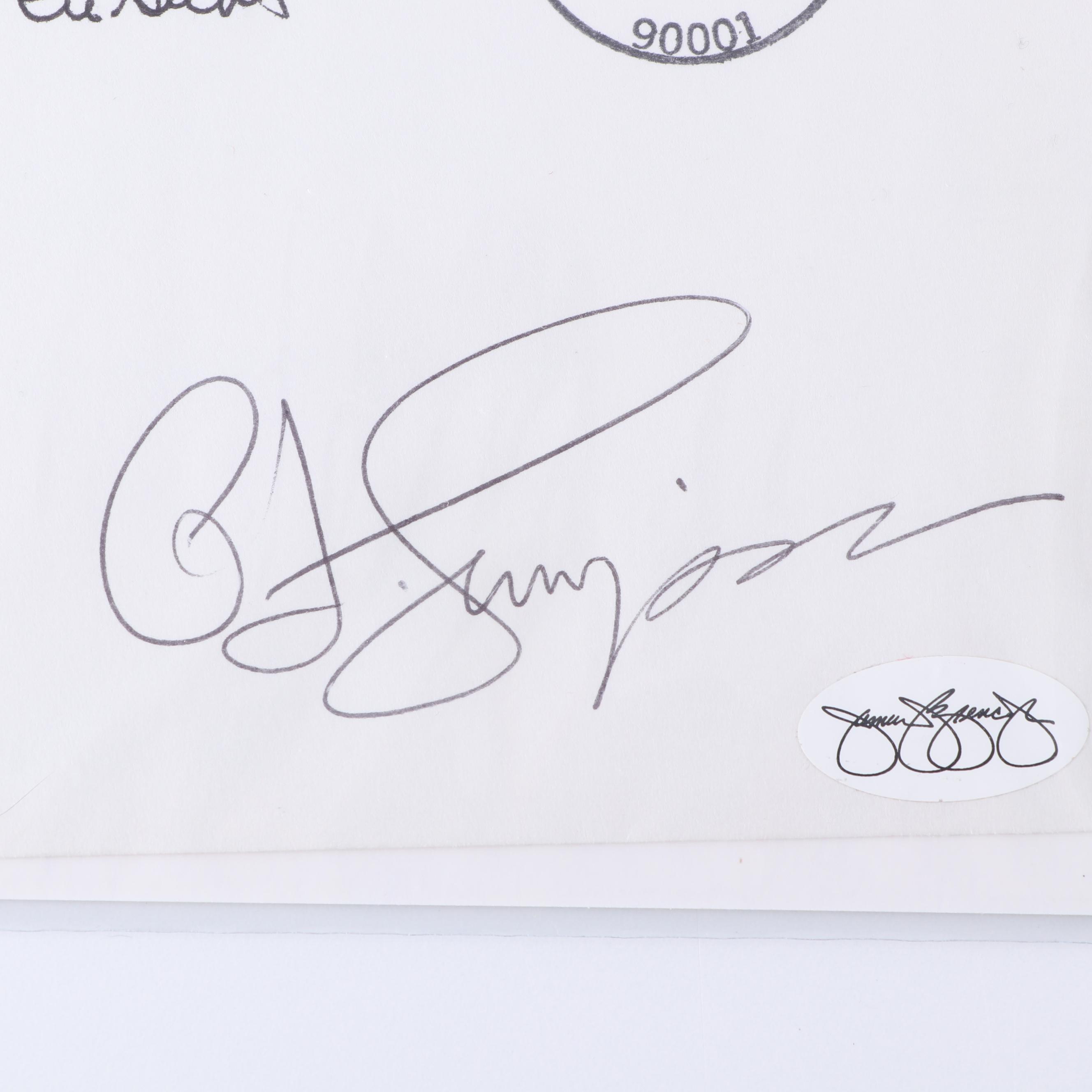 O.J. Simpson & Mike Gilbert Signed 1995 First Day Cover