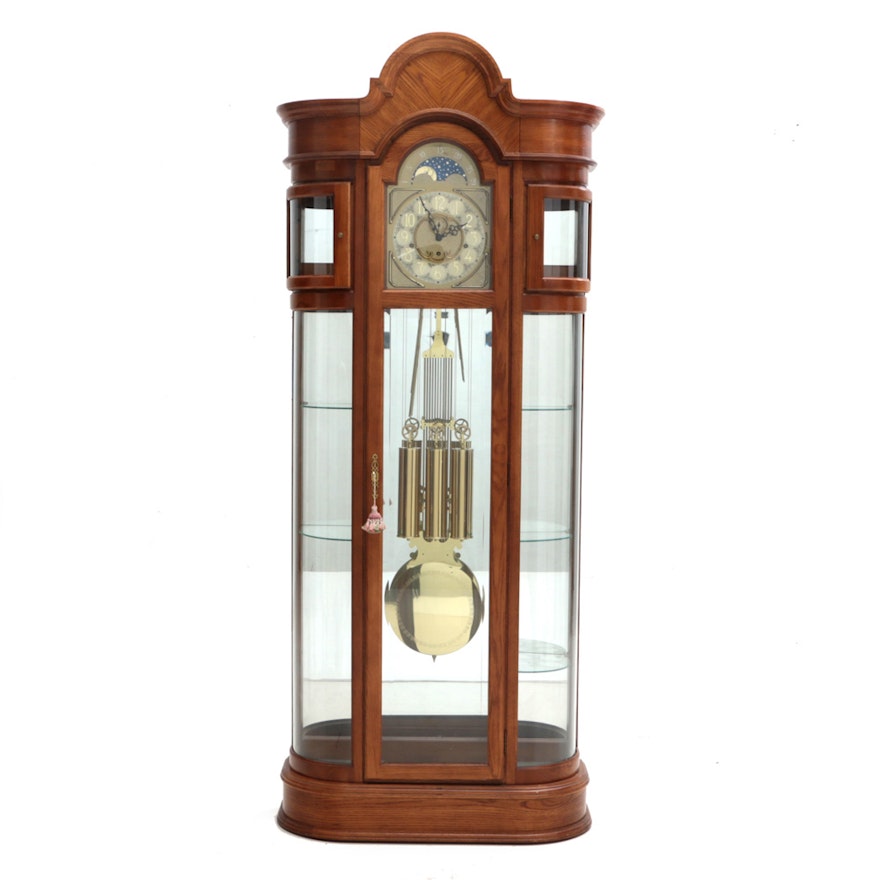 Ridgeway Grandfather Clock Curio Cabinet