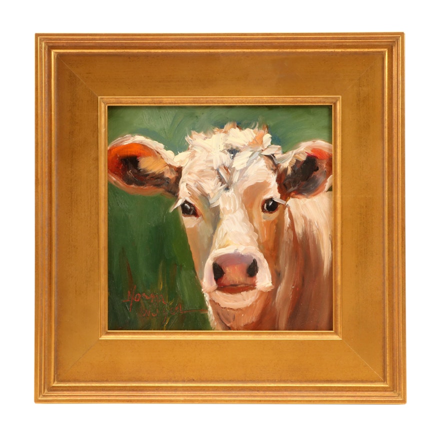 Norma Wilson Oil Painting of Cow