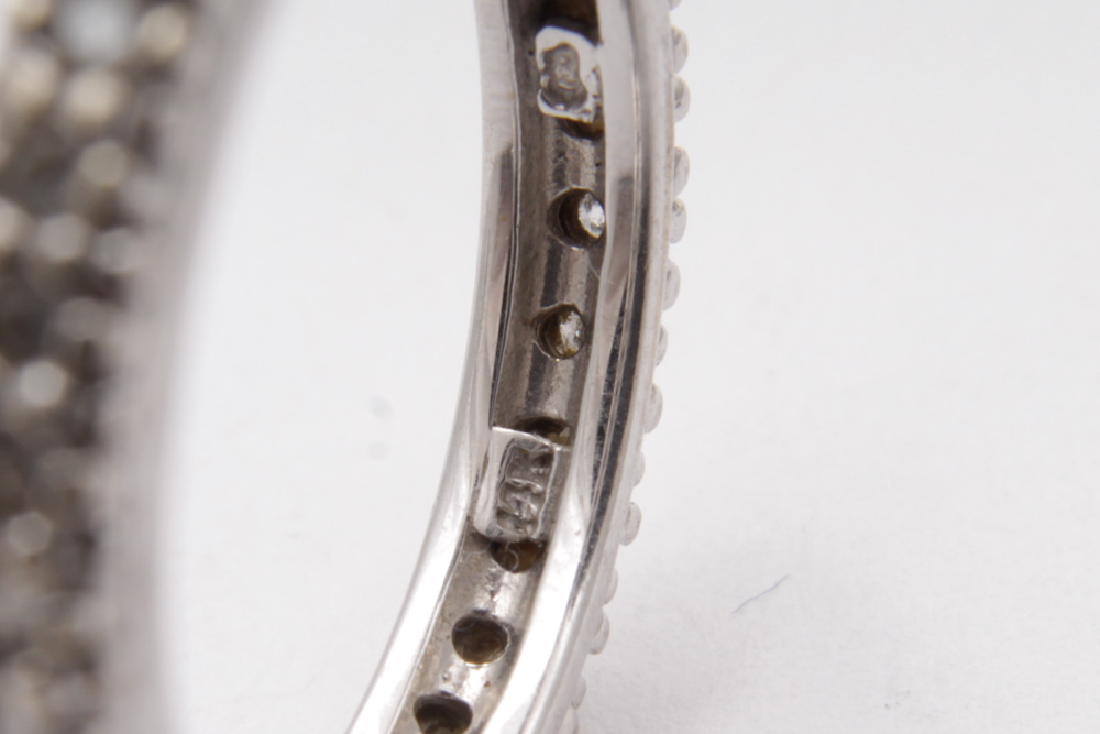 14K White Gold Diamond Band