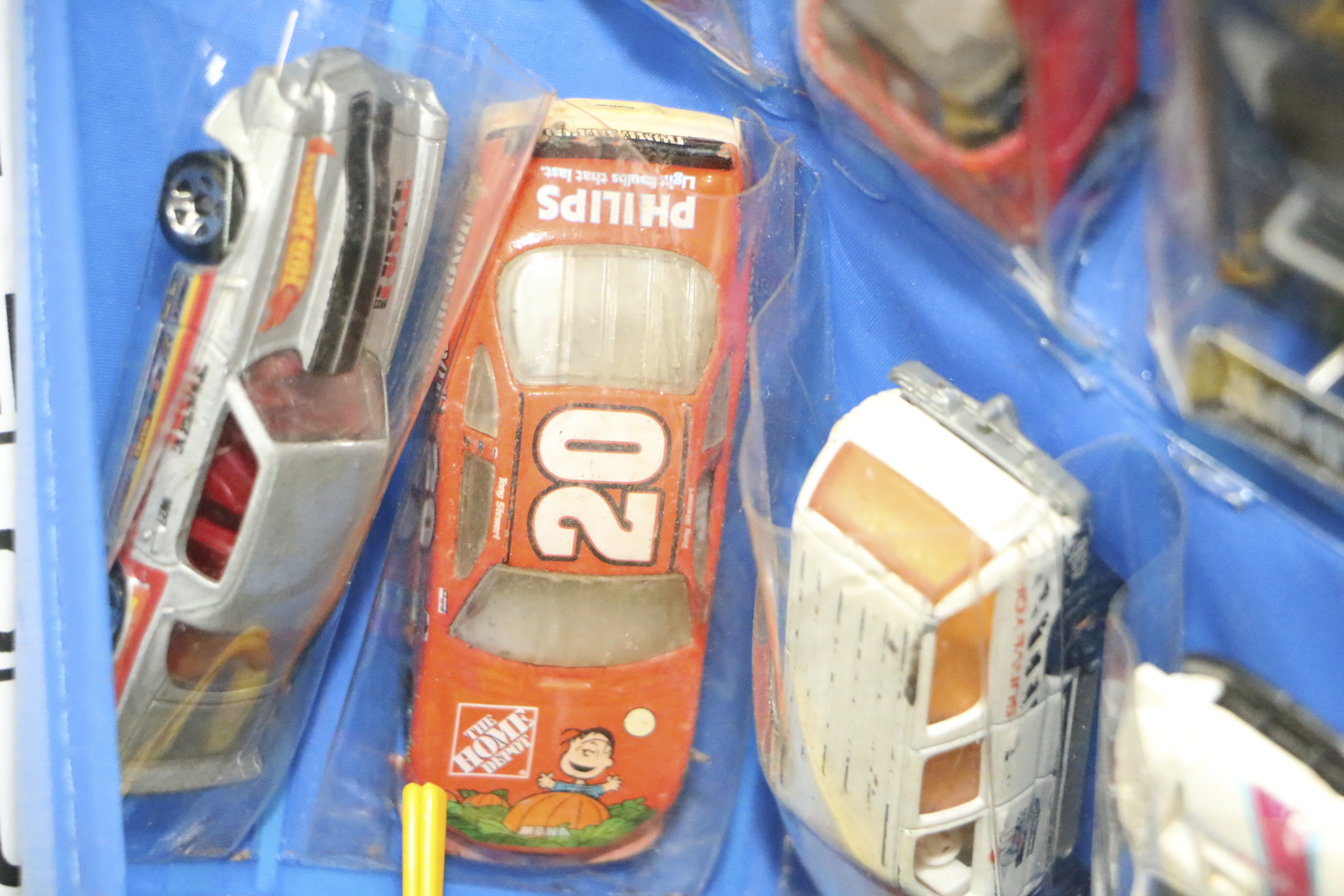 Miniature Die-Cast Cars in Hot Wheels Hanging Case
