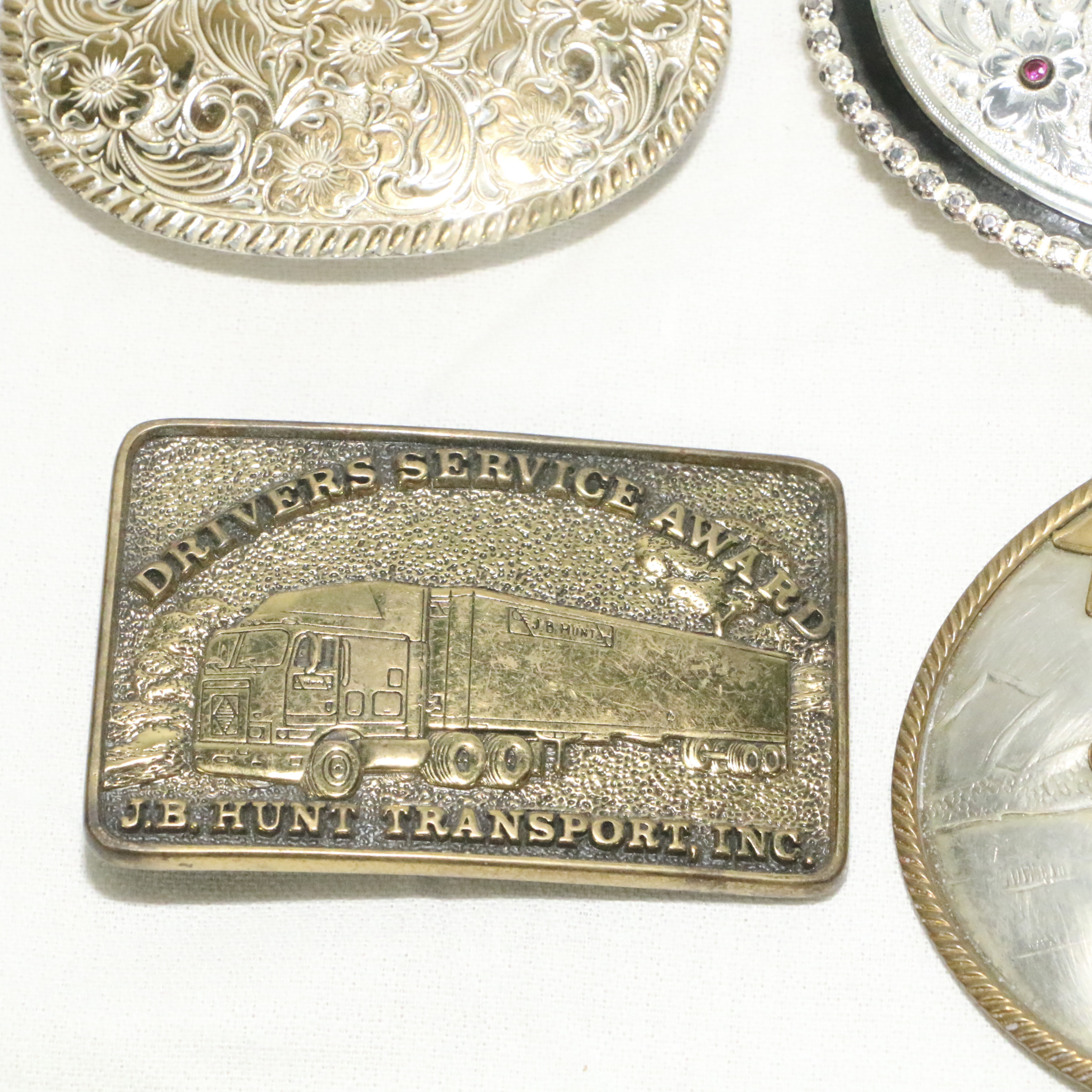Vintage Belt Buckles including Montana Silversmiths, Brass and Bronze