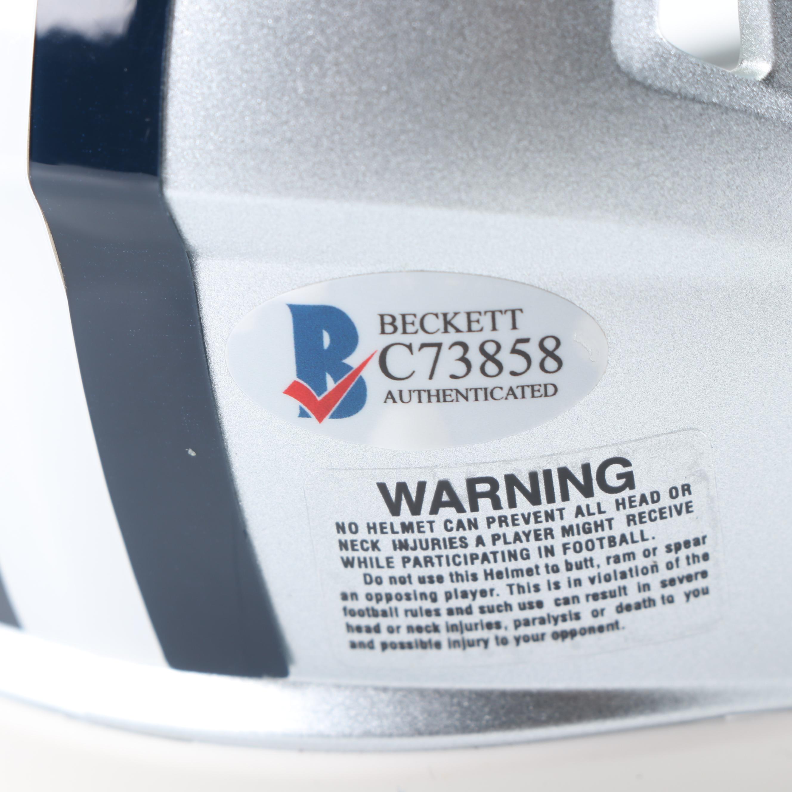 Dak Prescott Autographed Dallas Cowboys Mini Helmet - Beckett COA