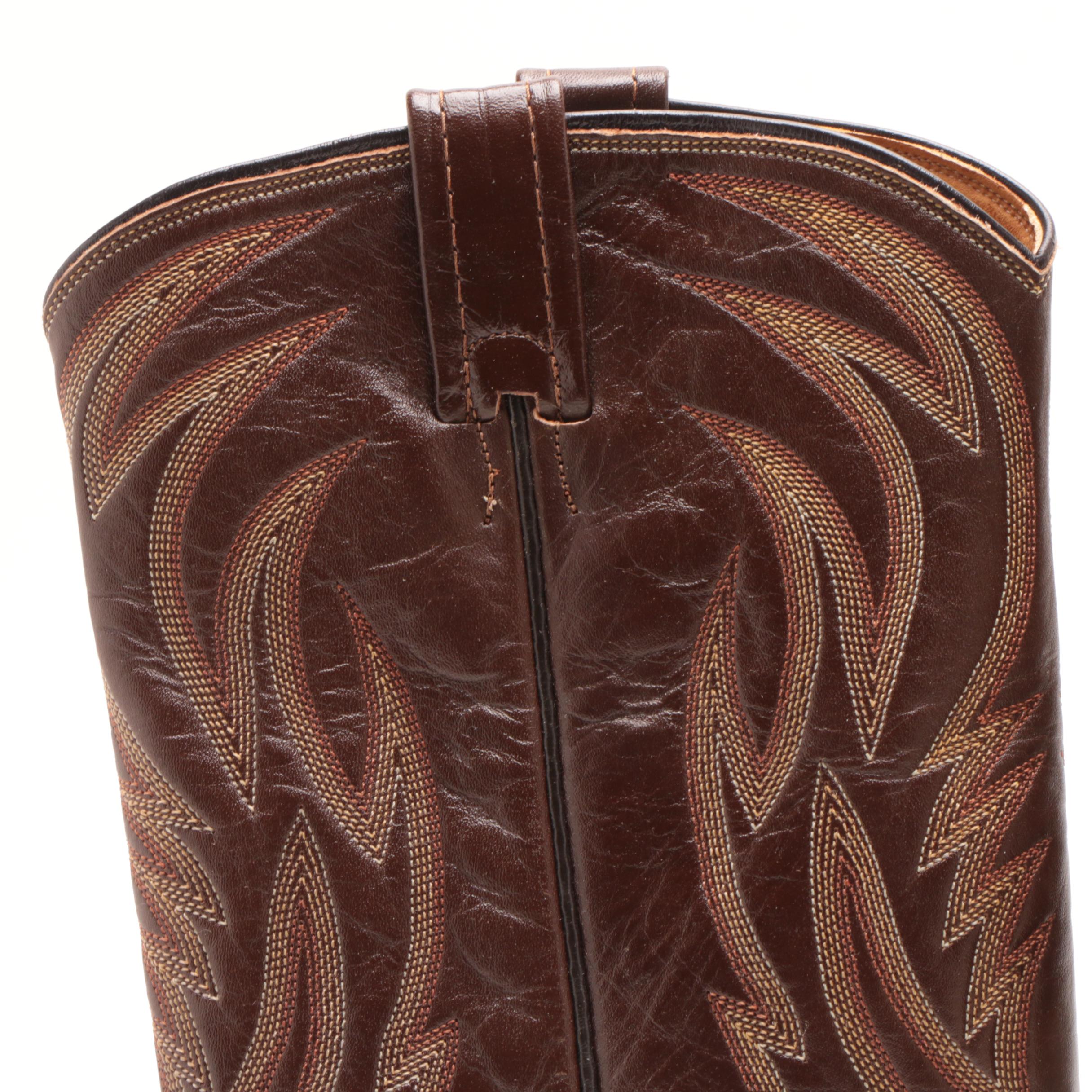 Men's Nocona Alligator and Ostrich Skin and Leather Cowboy Boots