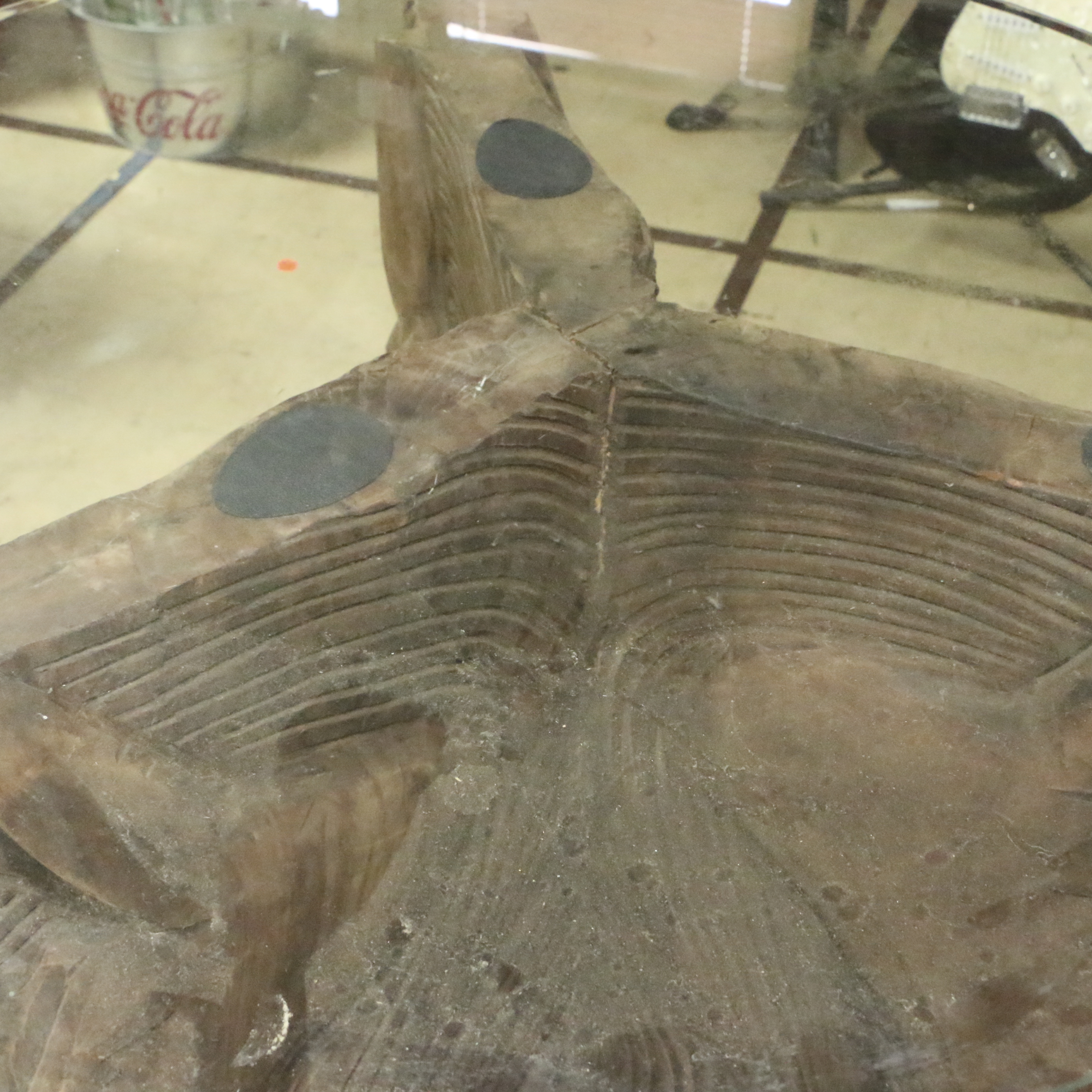 Carved Hardwood Base Dining Table, 20th Century