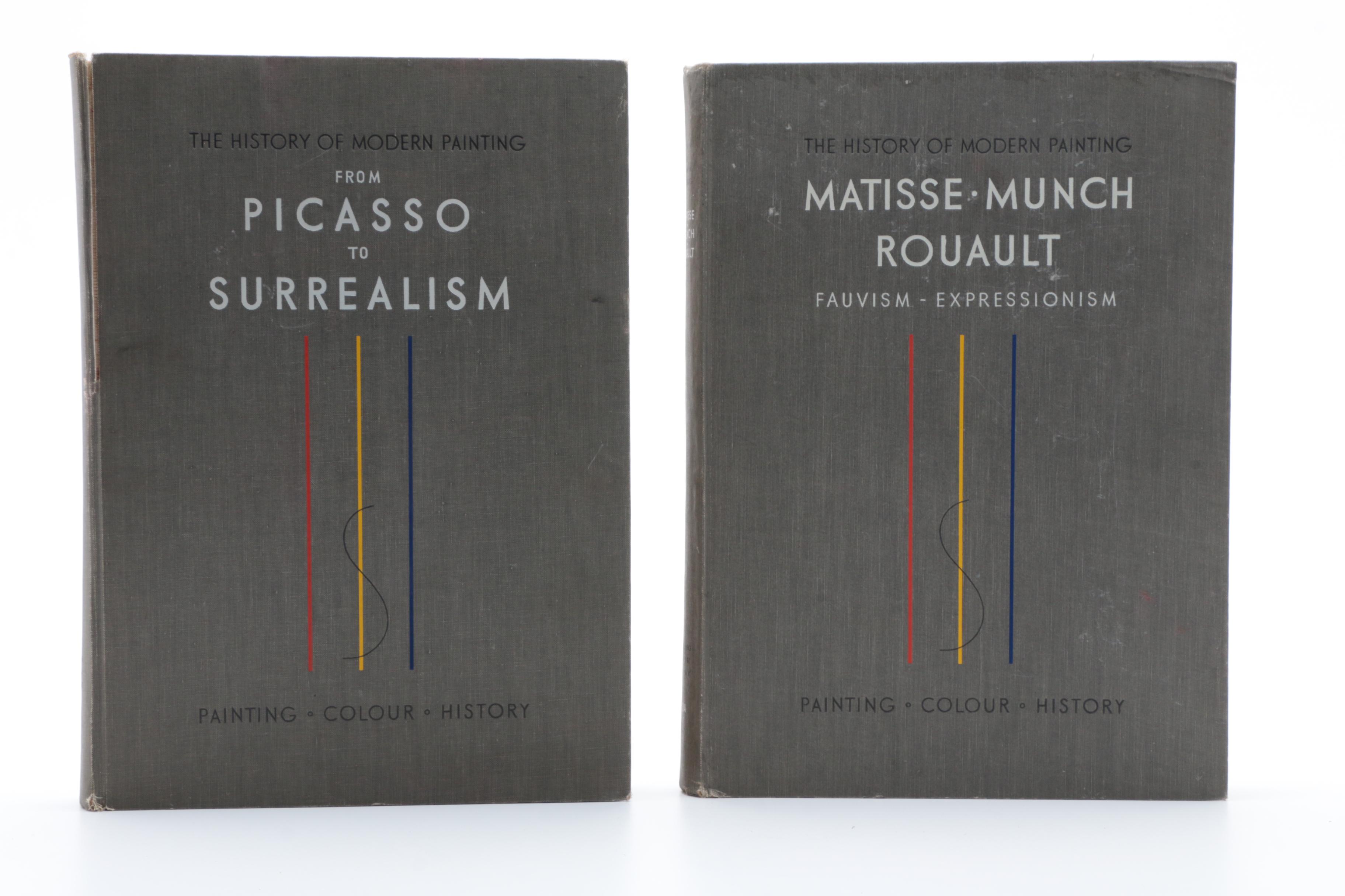 Two 1950 Volumes of "The History of Modern Painting" by Albert Skira