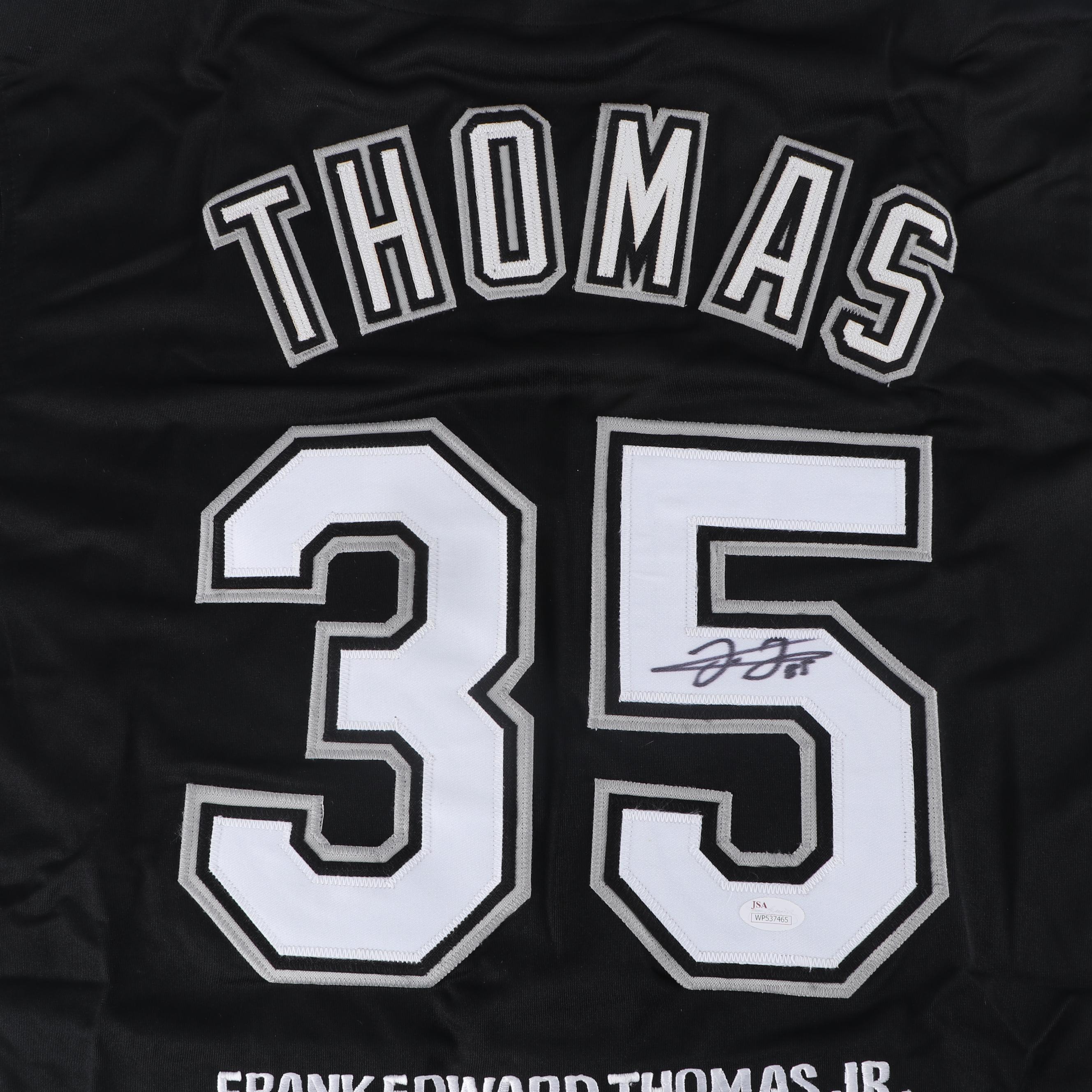Frank Thomas Autographed White Sox Stats Jersey - JSA COA