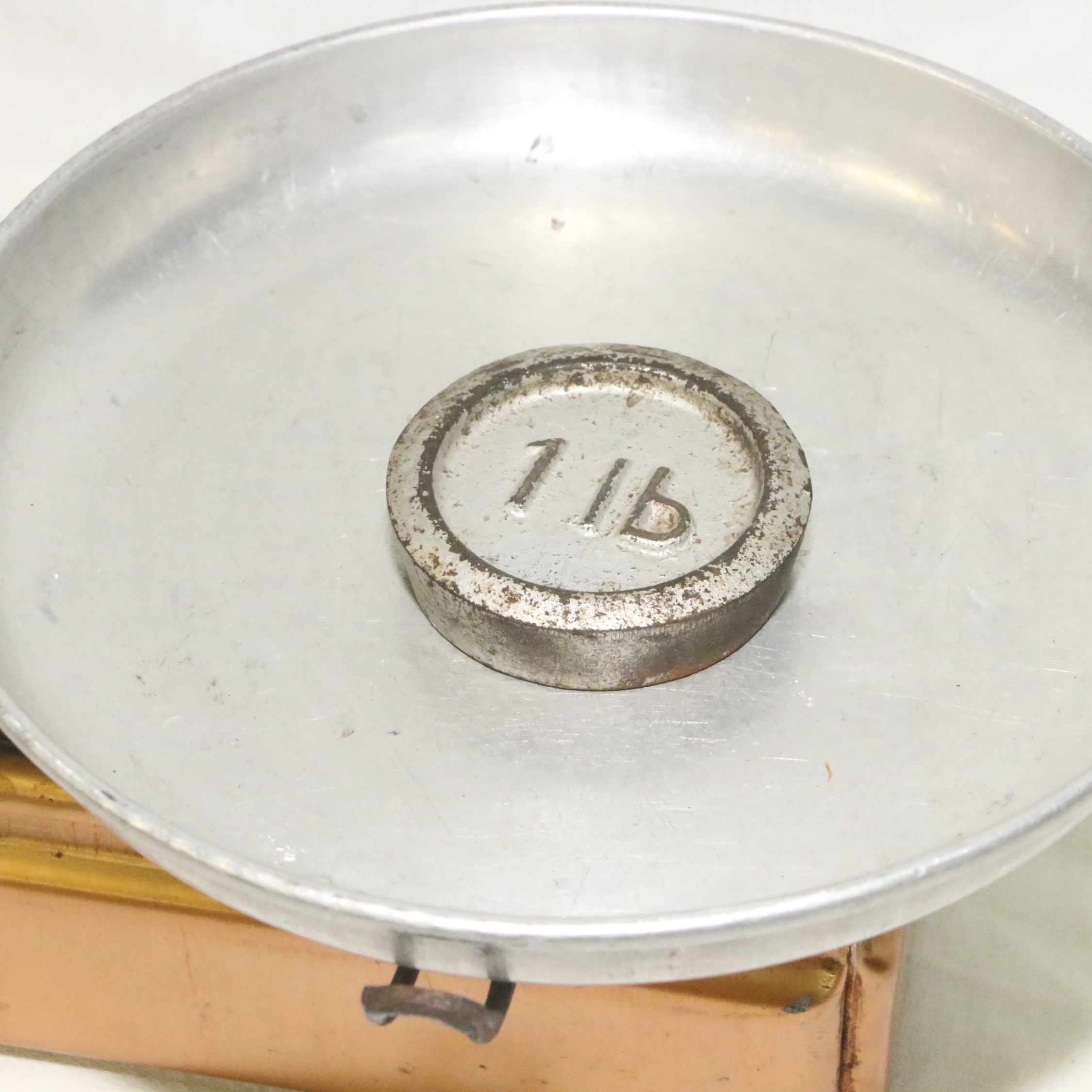 Metal Balance Scale with Weights, Early/Mid-20th Century