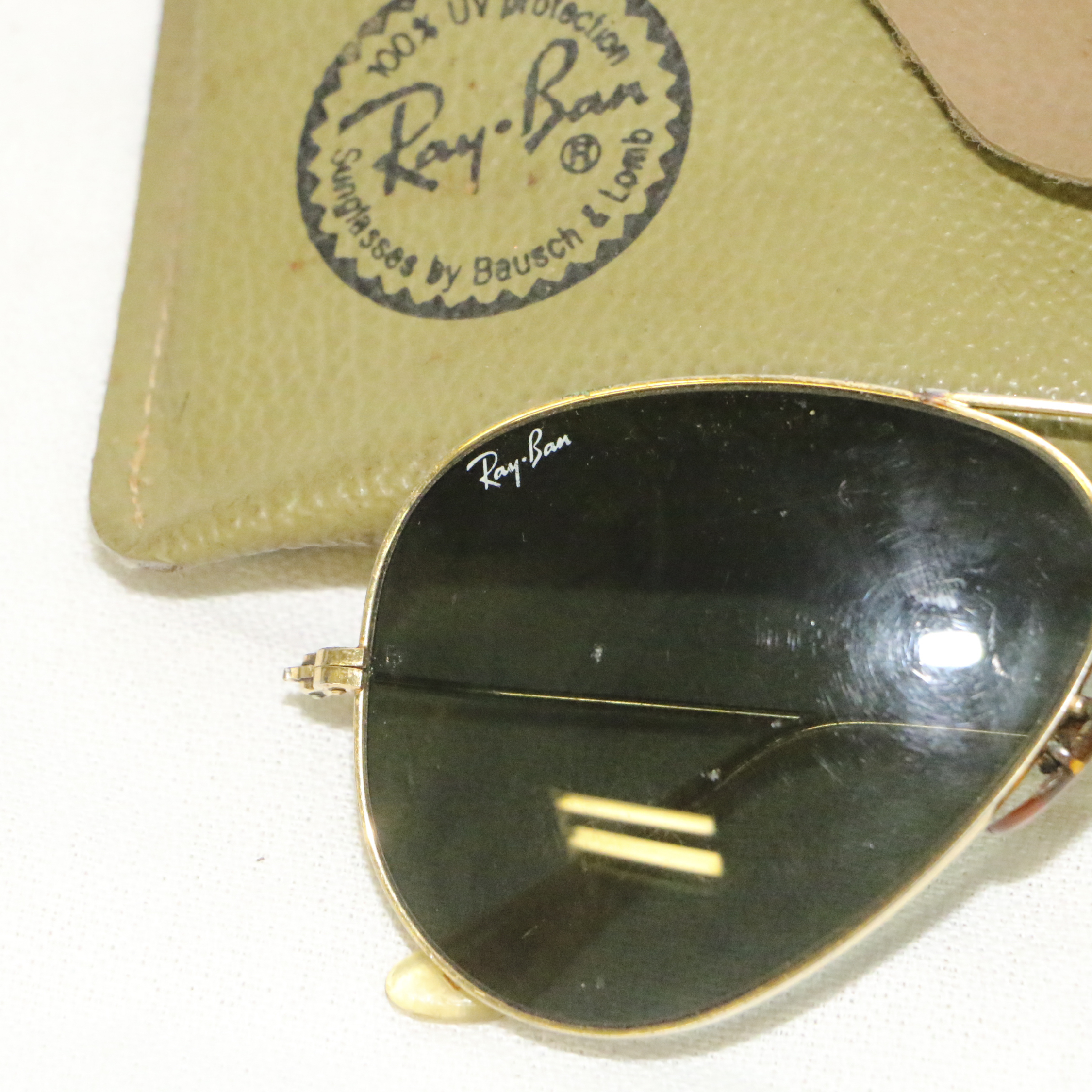 Vintage Ray-Ban Aviator Sunglasses with Case