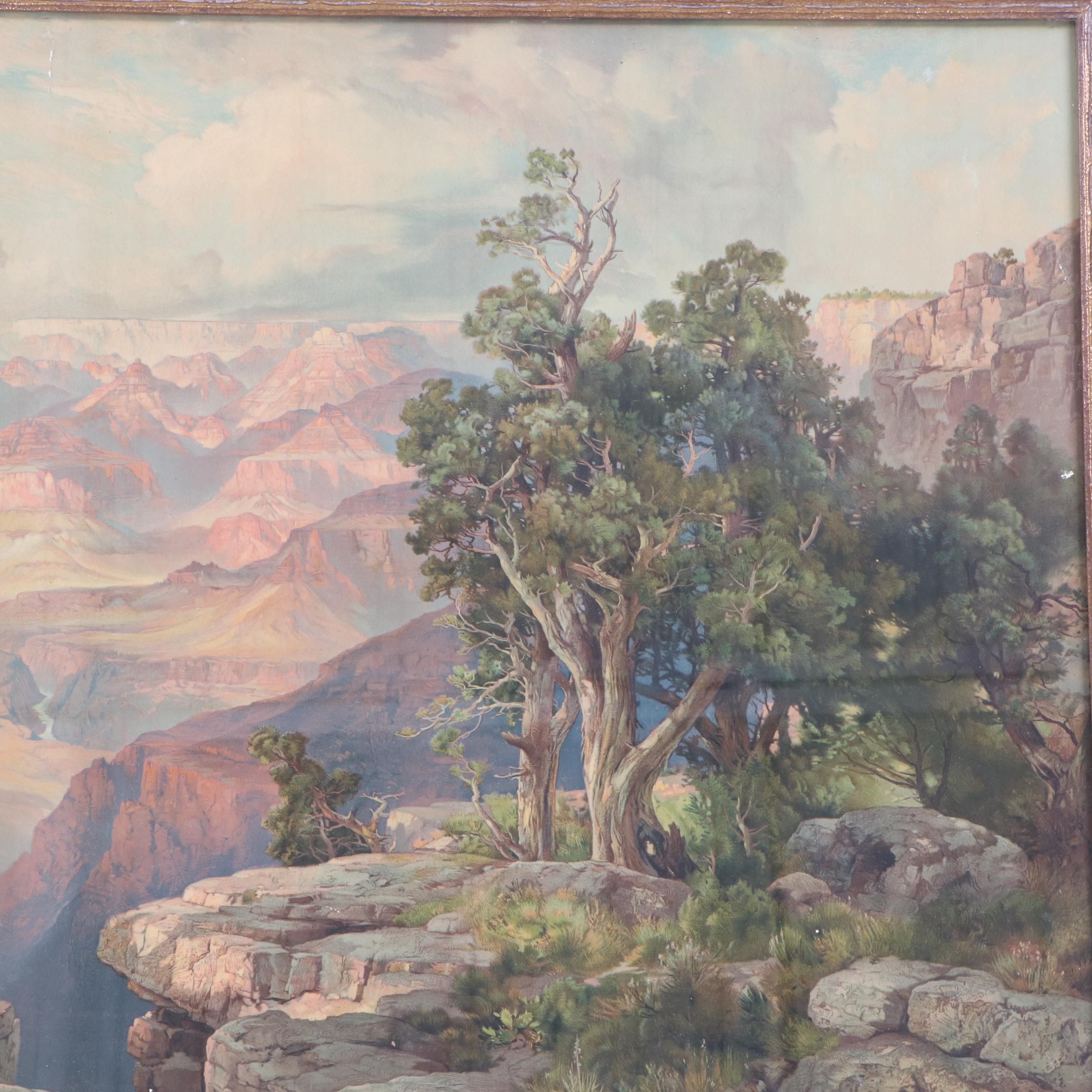 Offset Lithograph after Thomas Moran "Grand Canyon of Arizona on the Santa Fe"