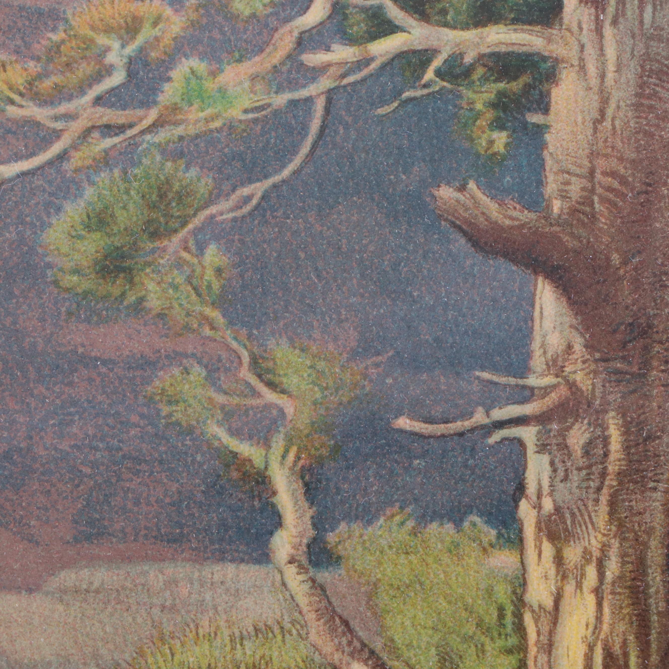 Offset Lithograph after Thomas Moran "Grand Canyon of Arizona on the Santa Fe"