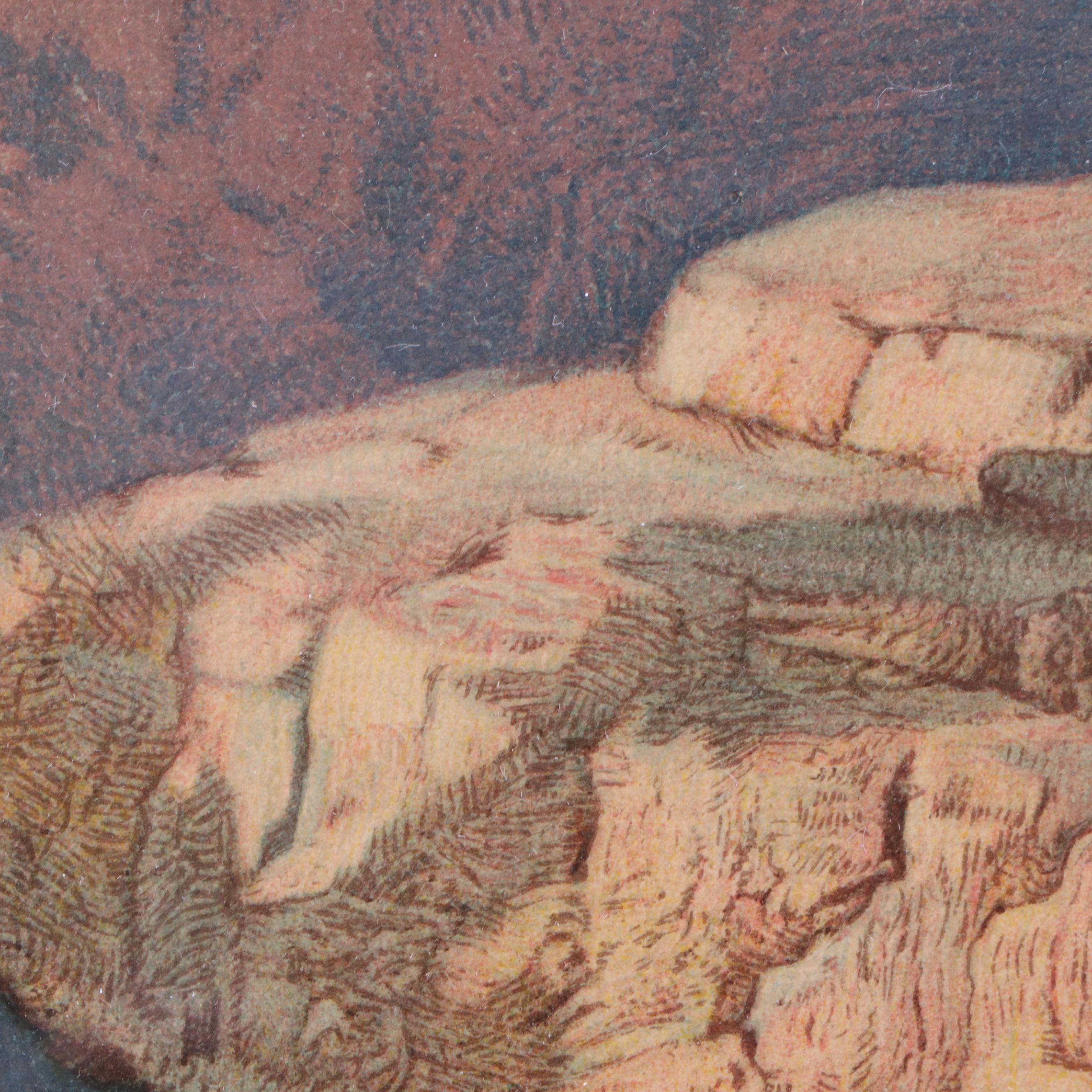 Offset Lithograph after Thomas Moran "Grand Canyon of Arizona on the Santa Fe"