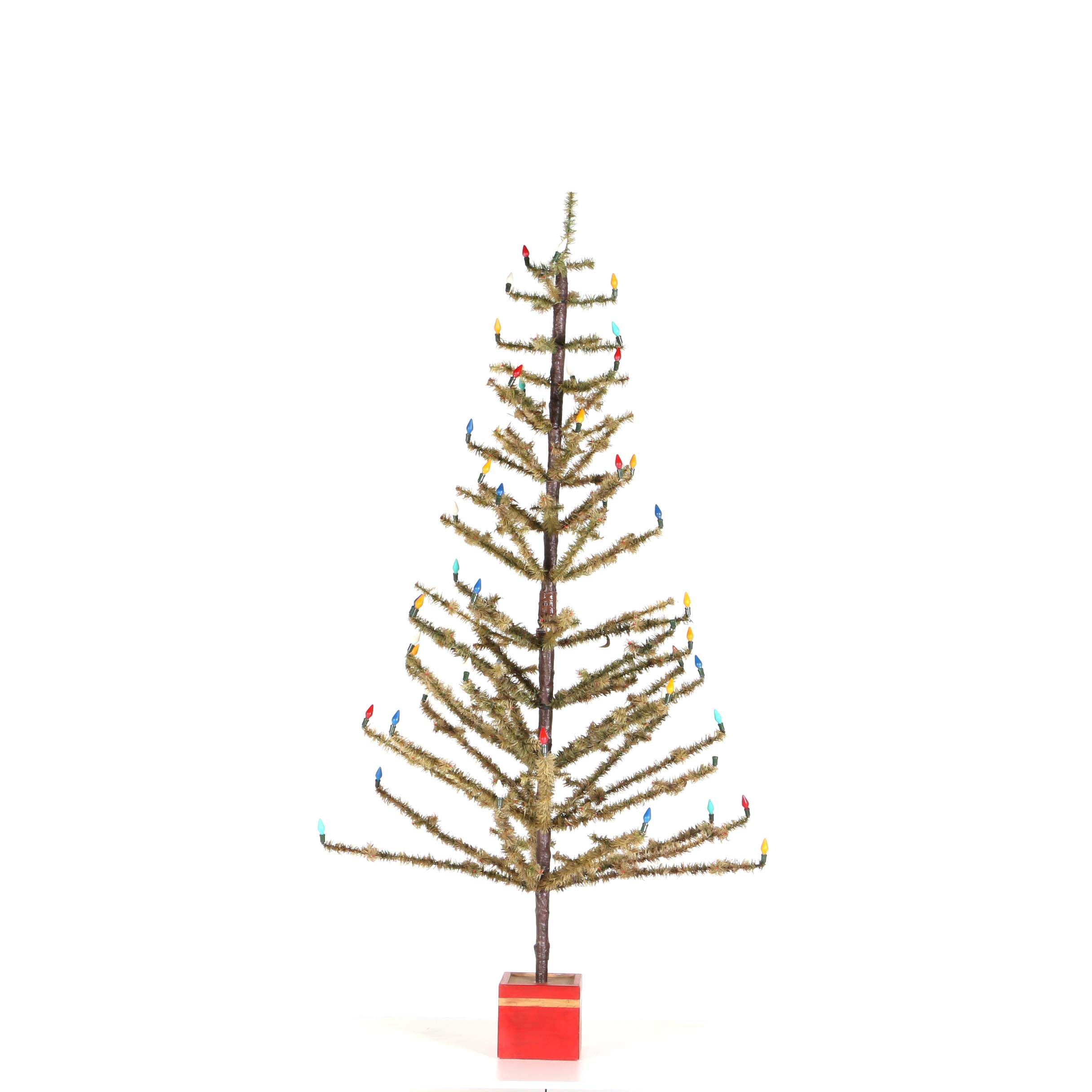 "Twins" Handmade 80" Feather Tree, Lighted