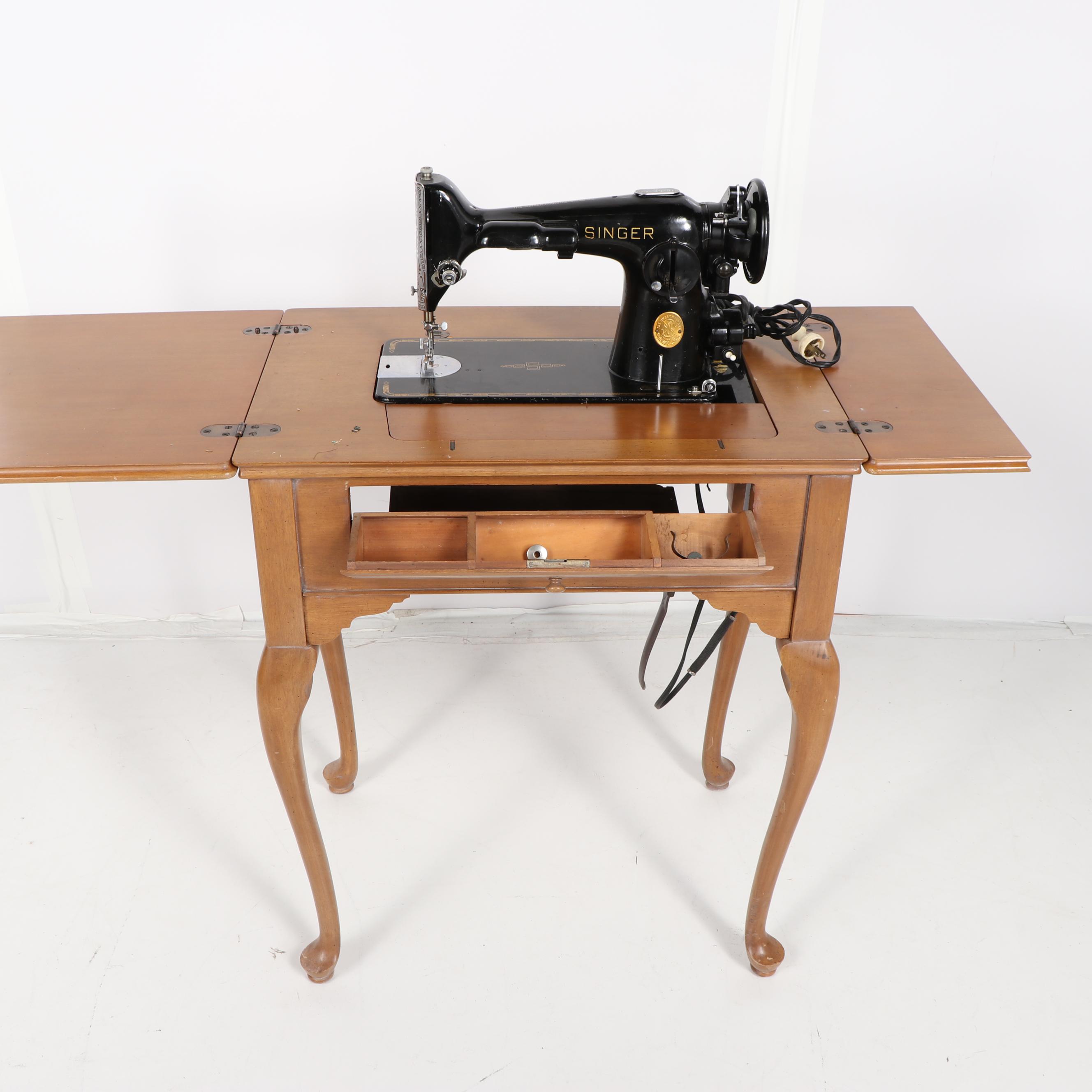 Singer Model 201 Sewing Machine Table, 1946
