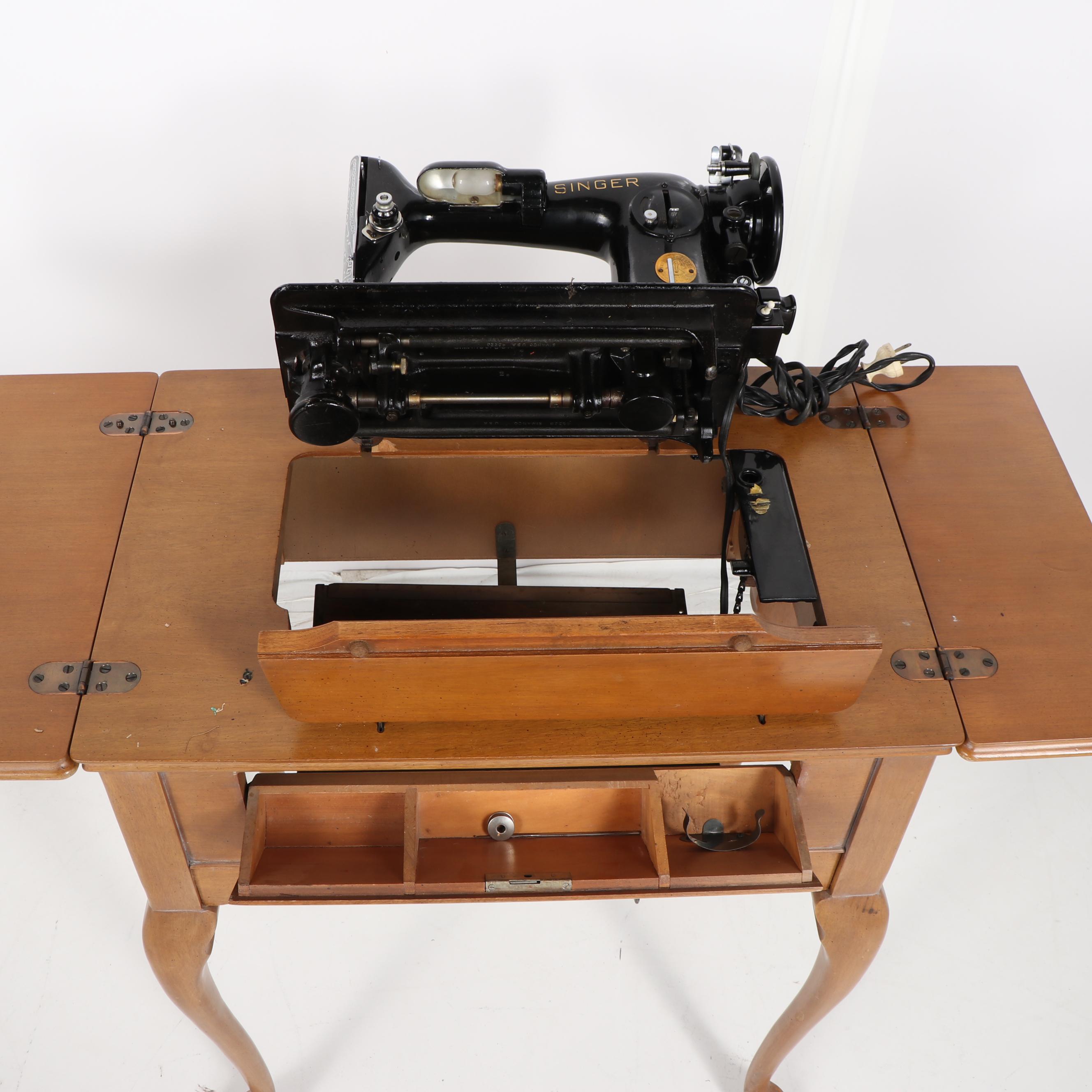 Singer Model 201 Sewing Machine Table, 1946