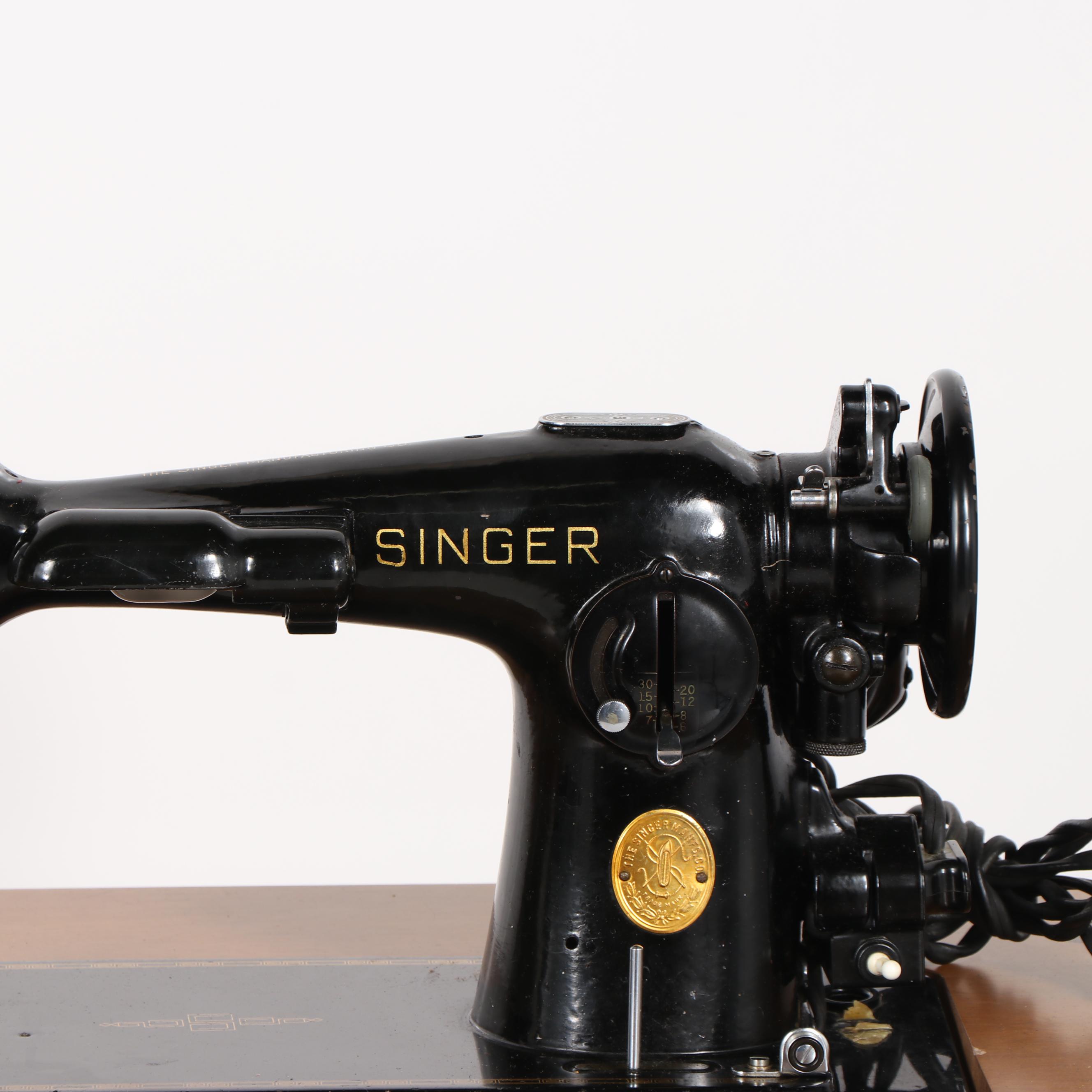 Singer Model 201 Sewing Machine Table, 1946