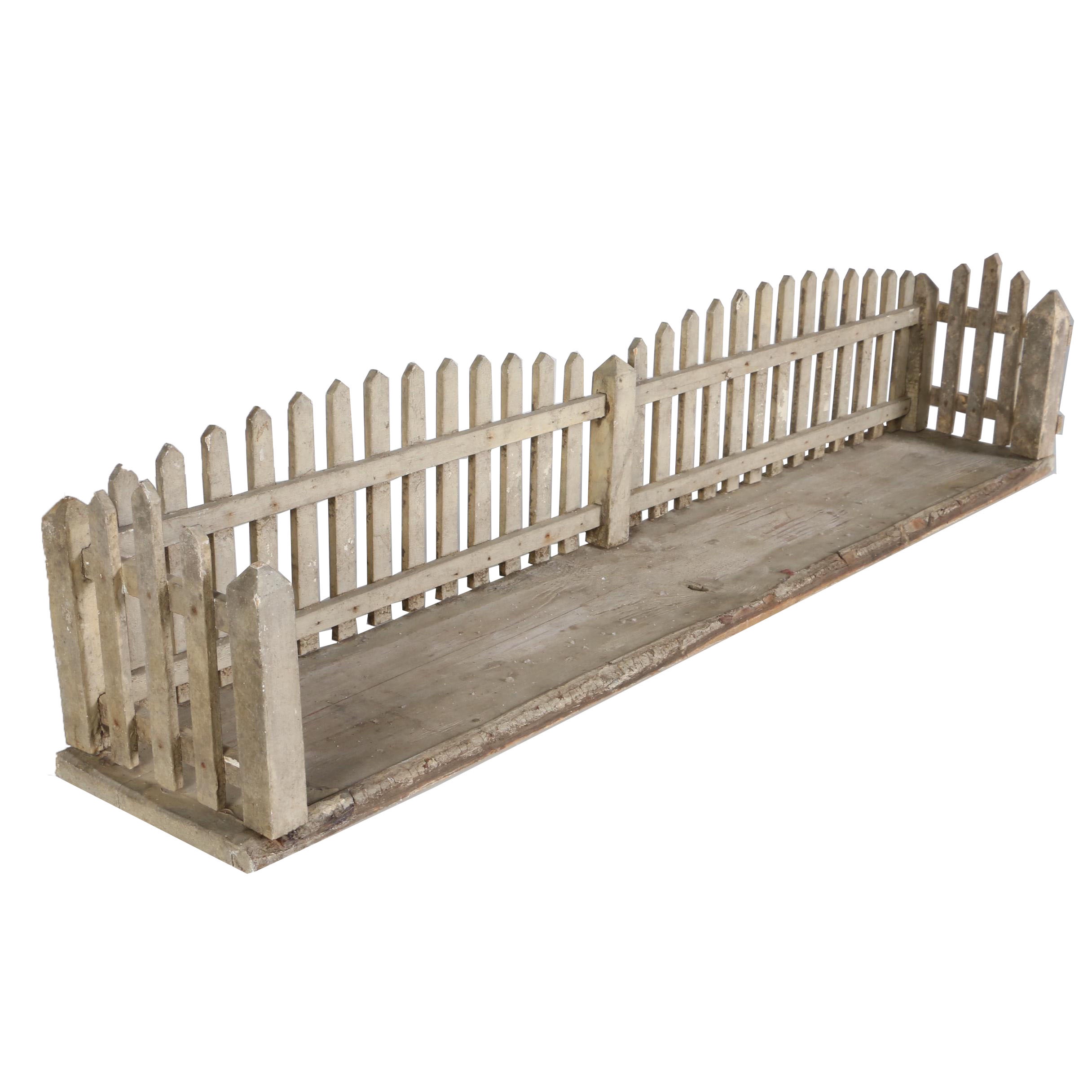 Folk Art Feather Tree Fencing with Distressed Paint