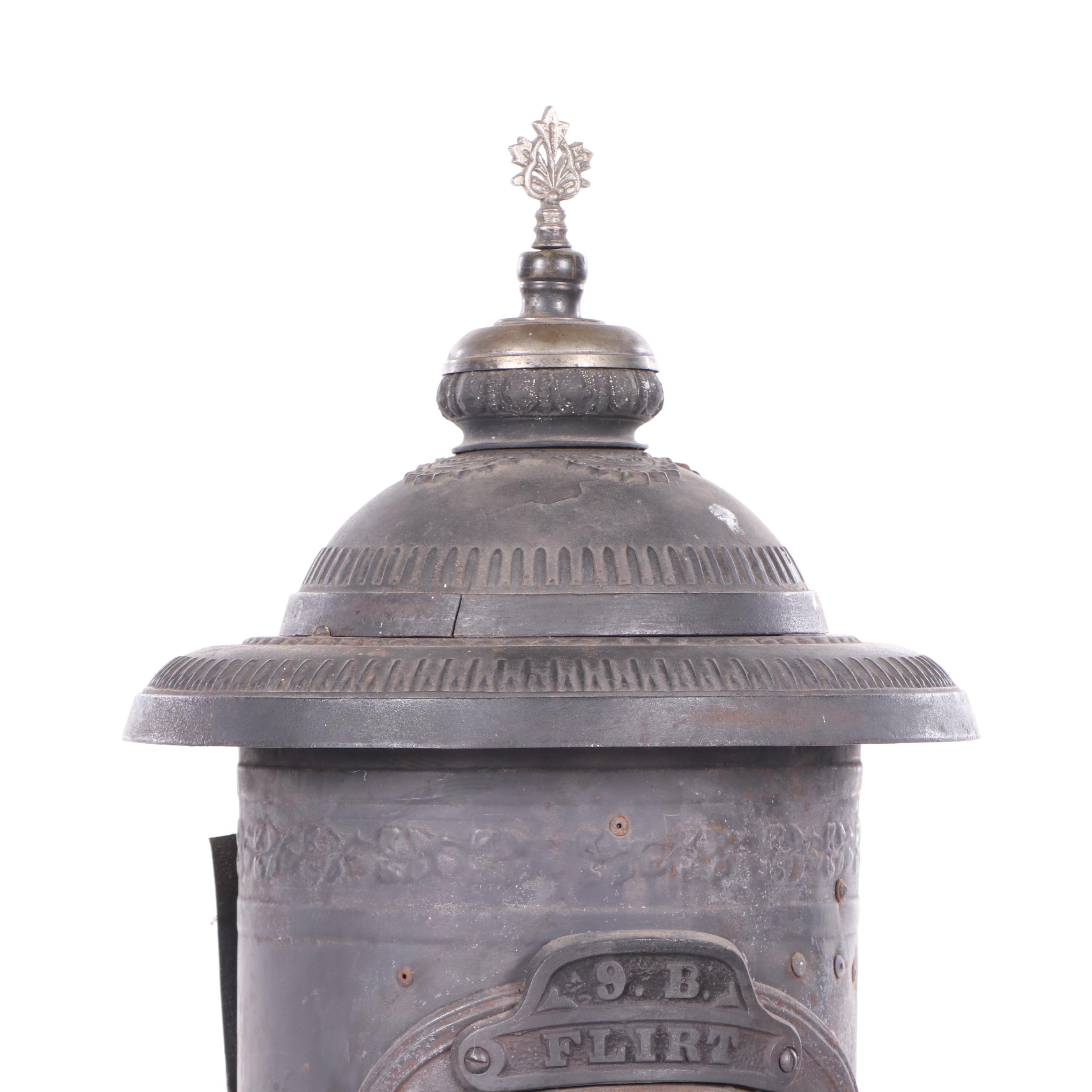 The Union Stove Works "Flirt" Cast Iron Parlor Stove, Early 20th Century