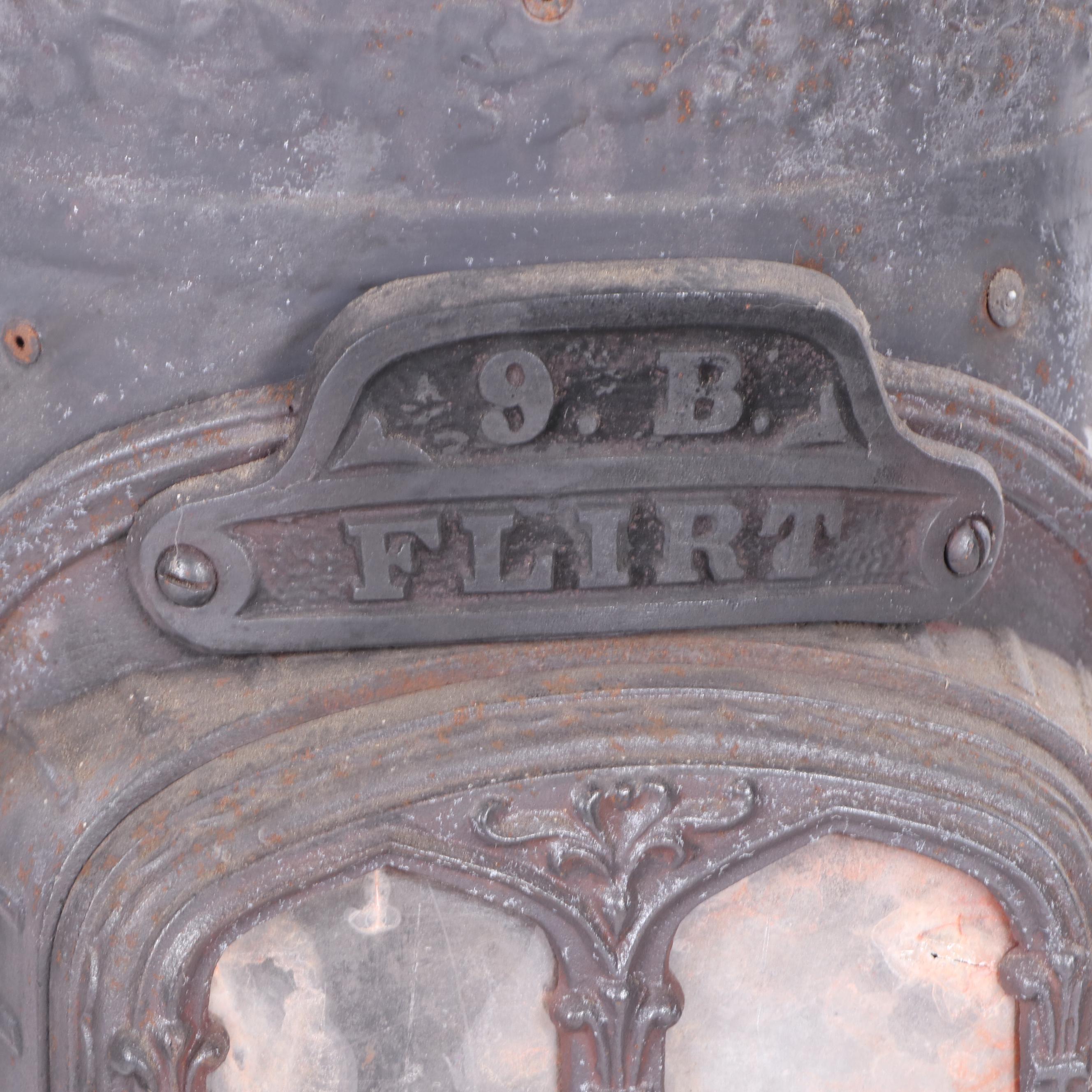 The Union Stove Works "Flirt" Cast Iron Parlor Stove, Early 20th Century