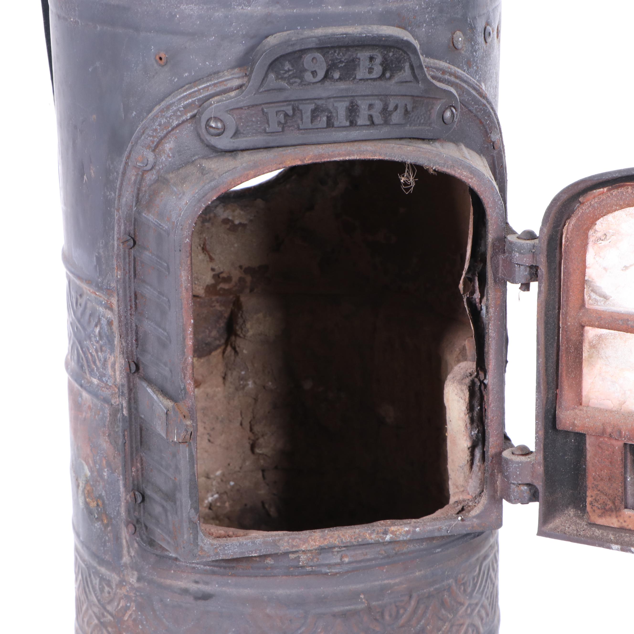 The Union Stove Works "Flirt" Cast Iron Parlor Stove, Early 20th Century