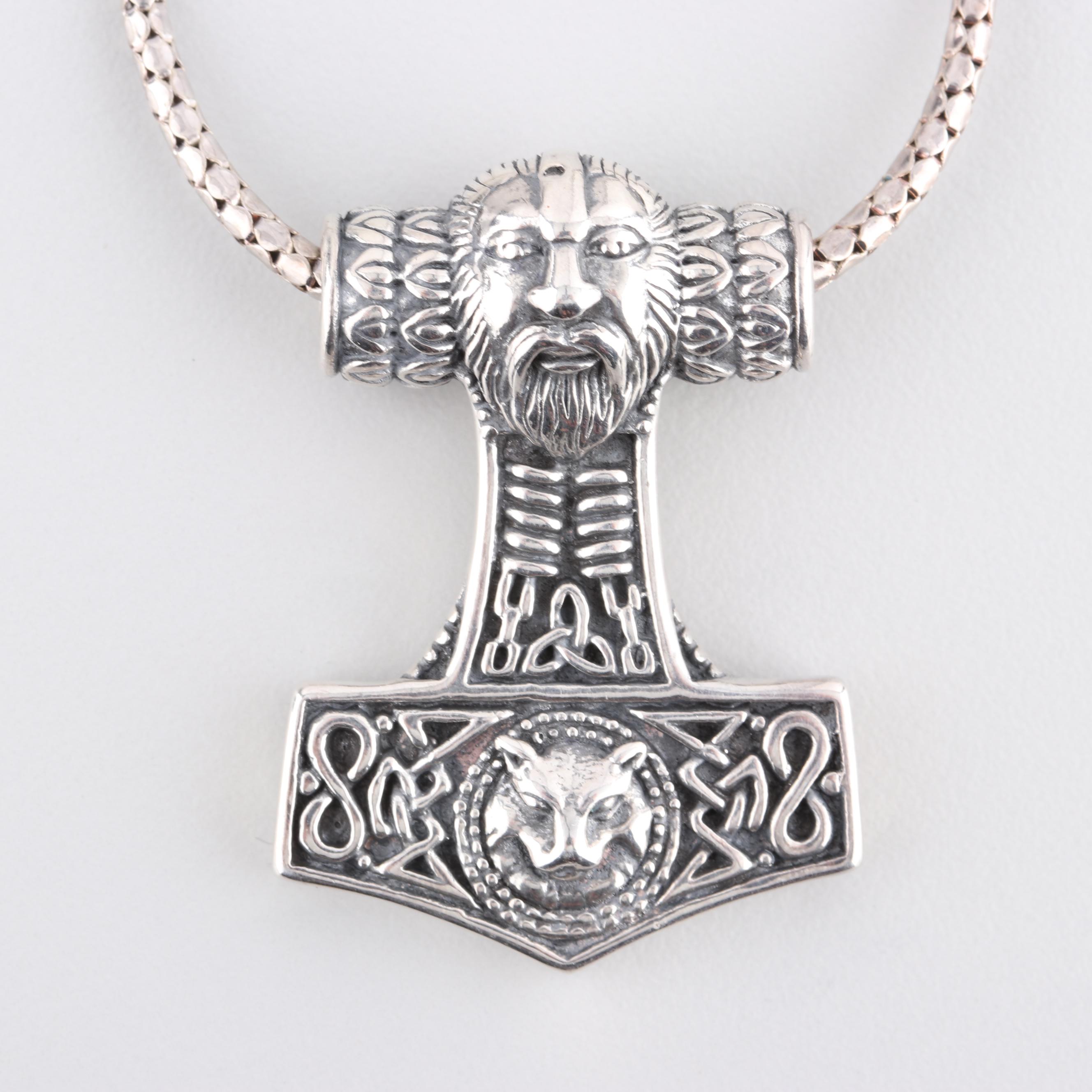 Sterling Silver Nordic Style Pendant Necklace