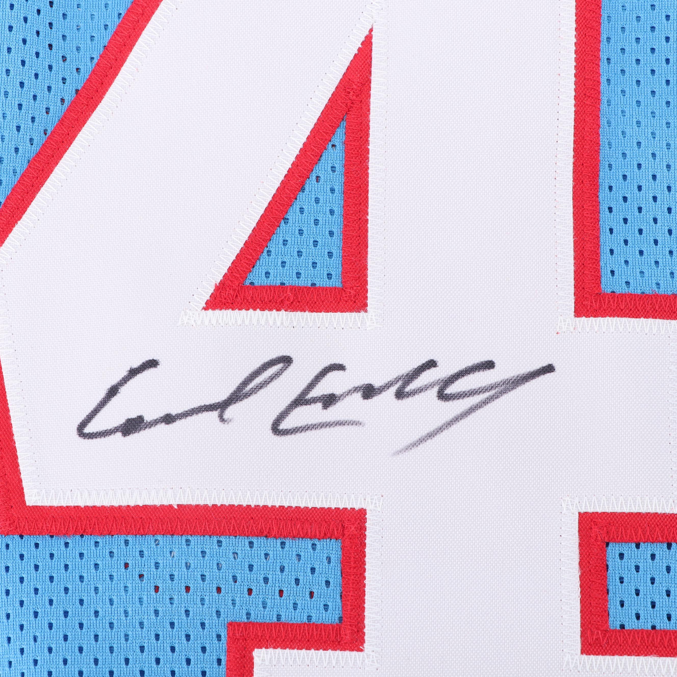 Earl Campbell Autographed Houston Oilers Stats Jersey - PSA/DNA COA