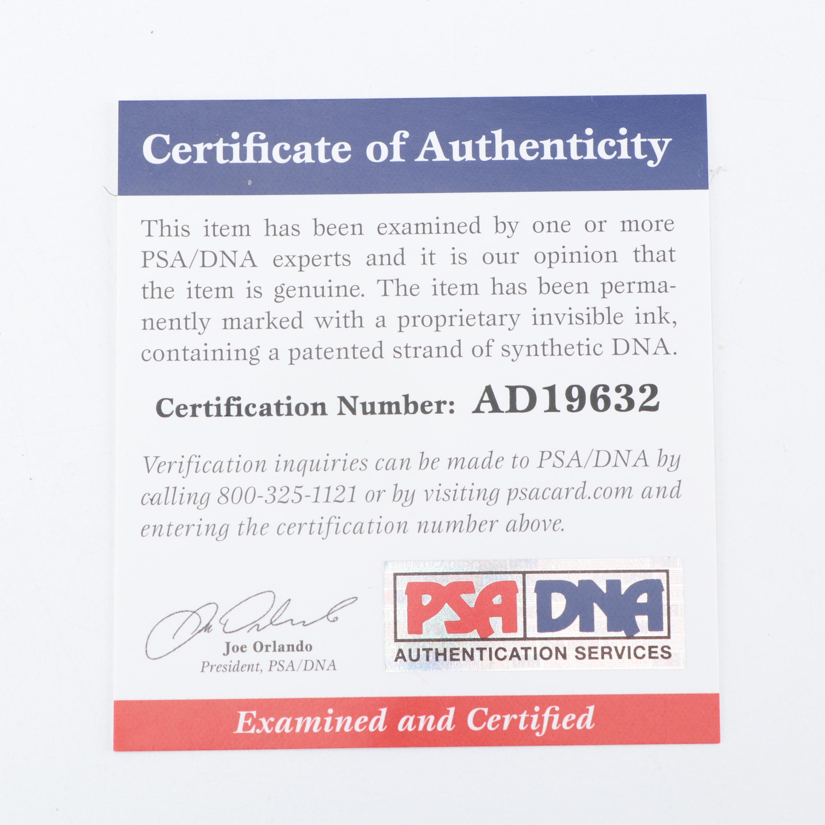 Earl Campbell Autographed Houston Oilers Stats Jersey - PSA/DNA COA