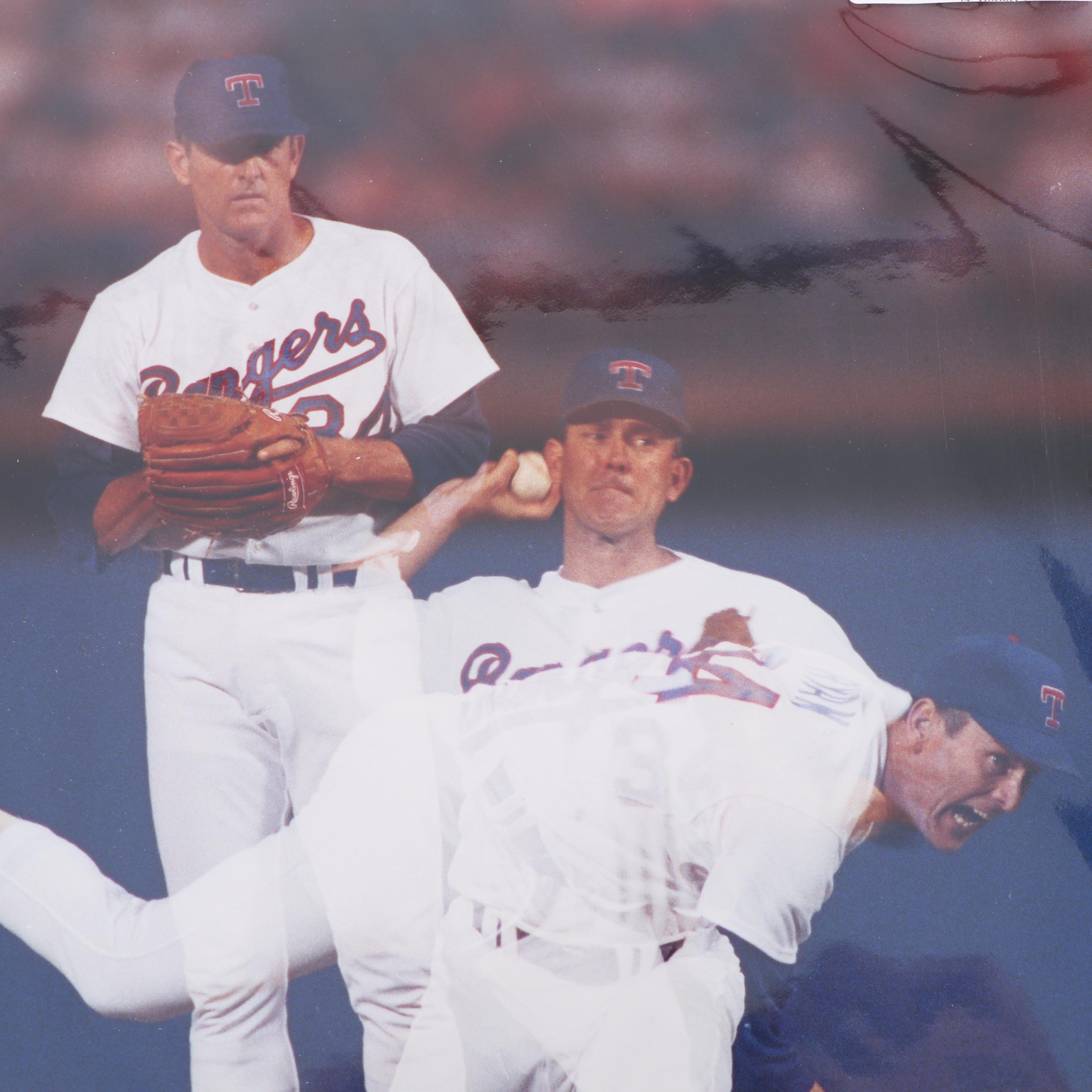 Nolan Ryan Autographed Multiple Exposure Photo
