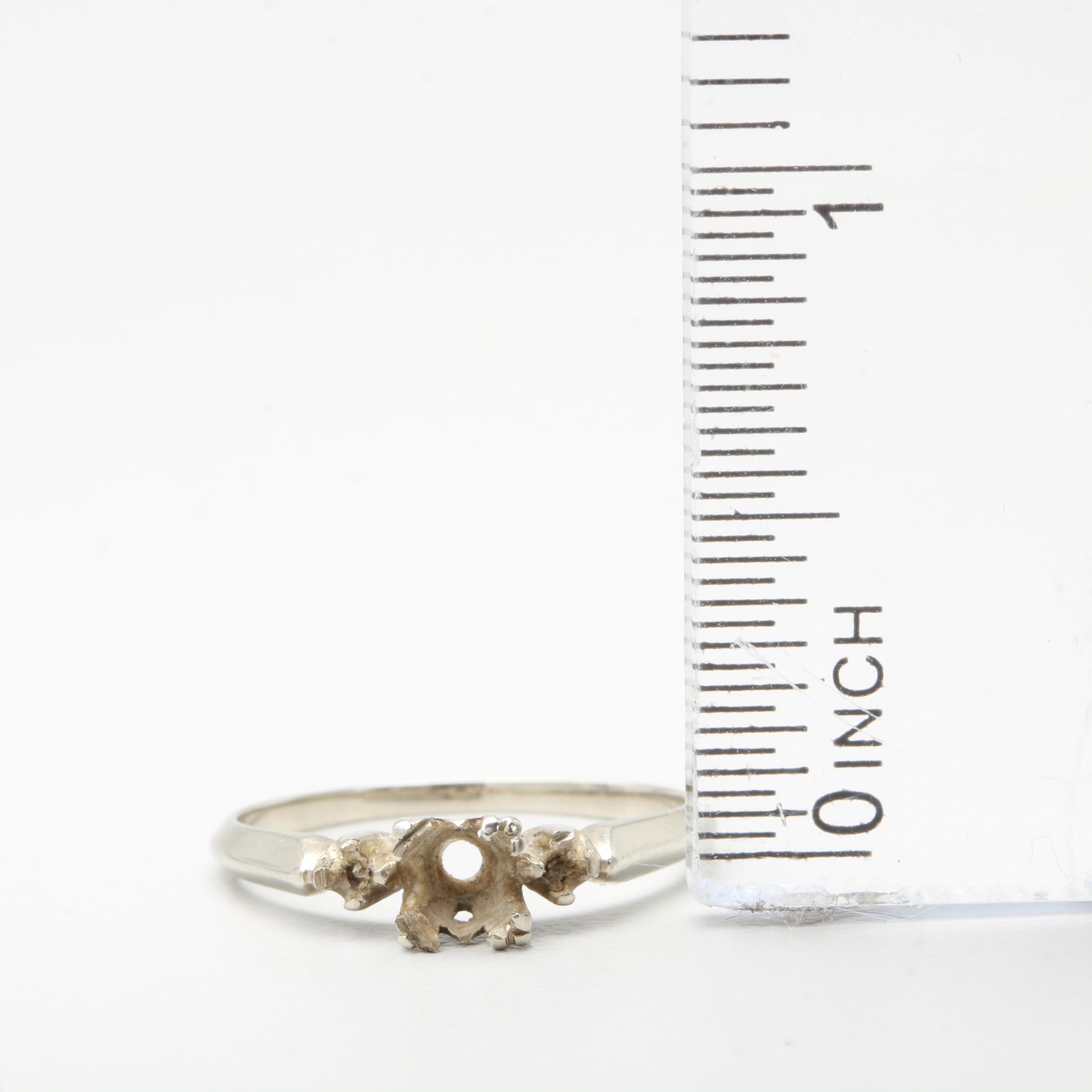 14K White Gold Mounting