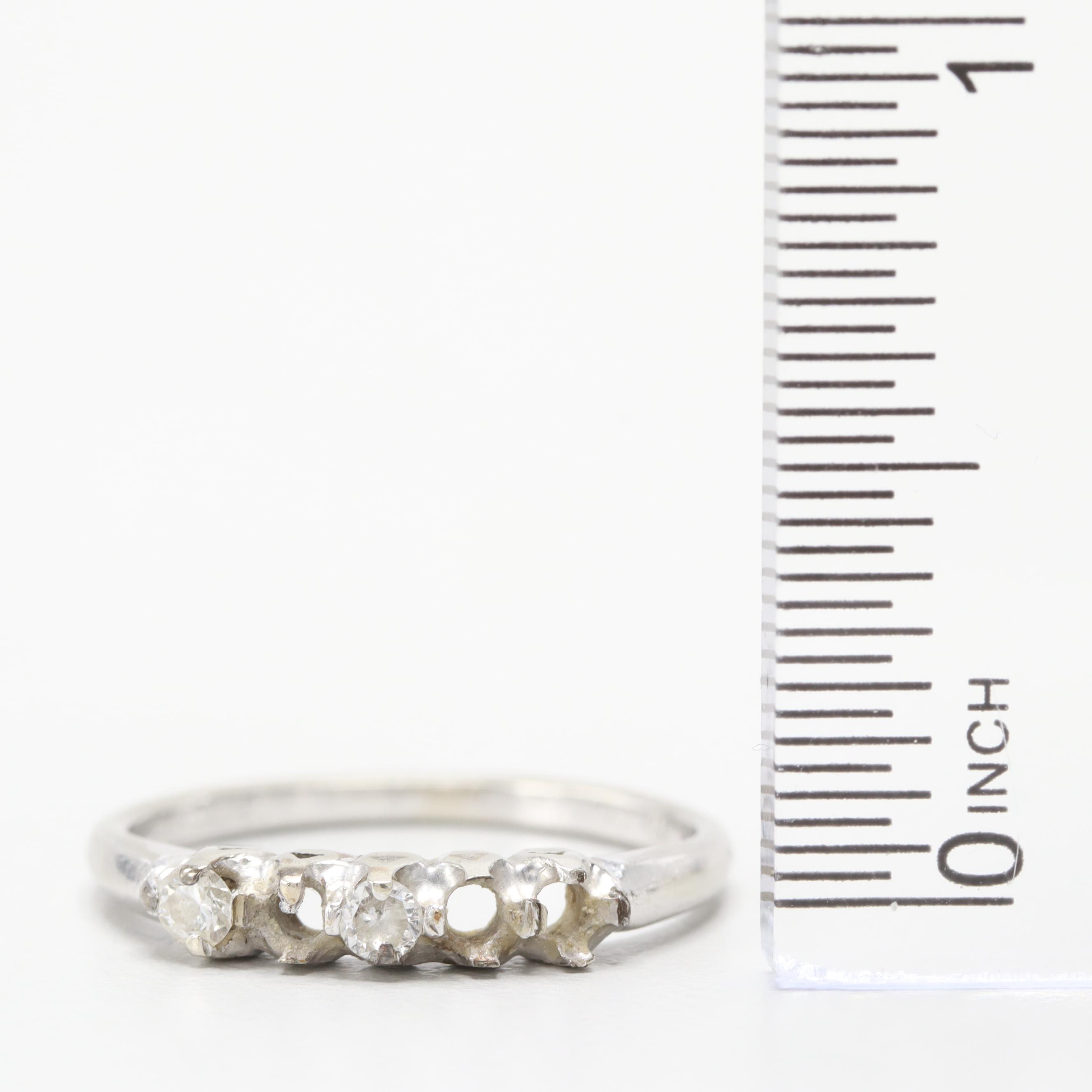 14K White Gold Diamond Ring