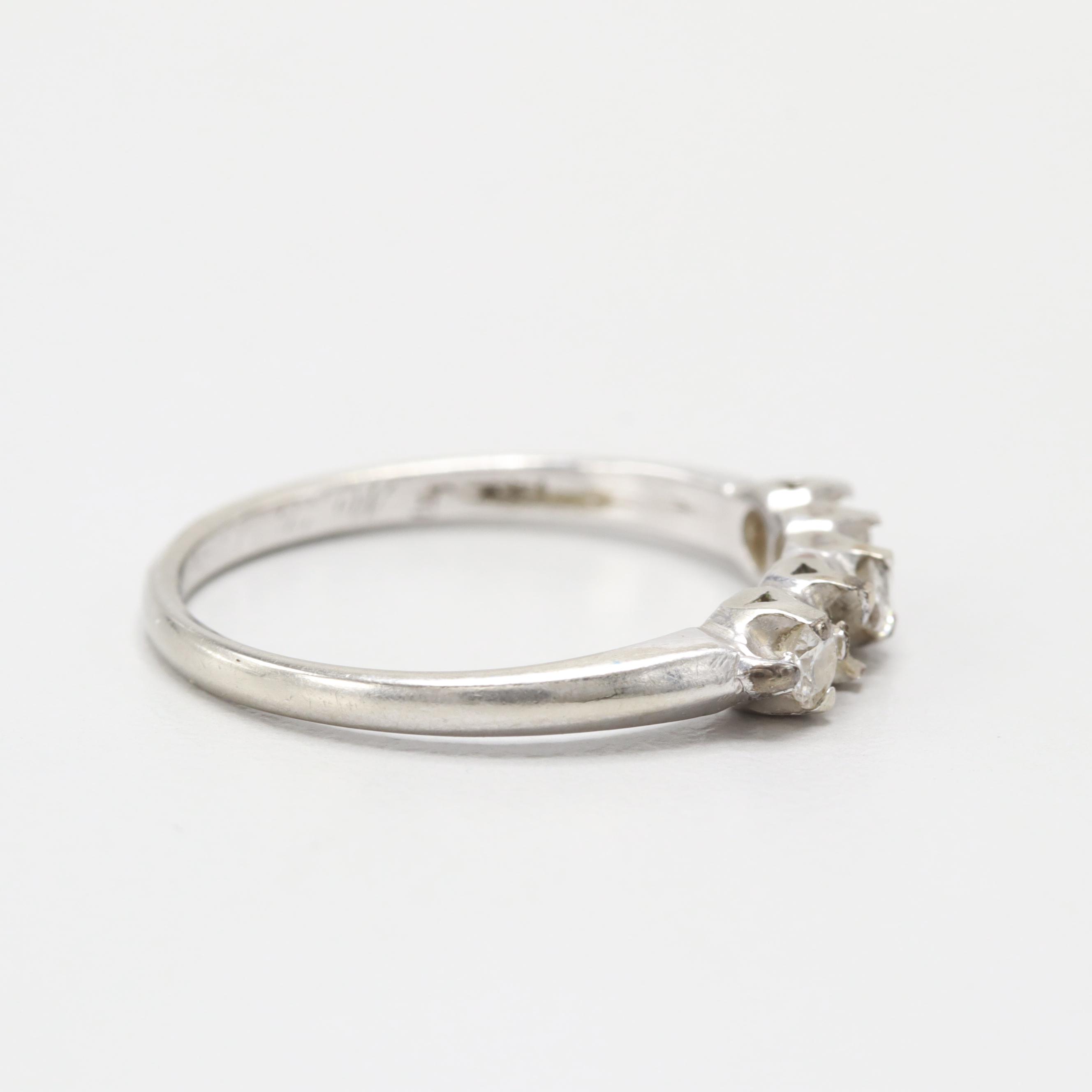 14K White Gold Diamond Ring