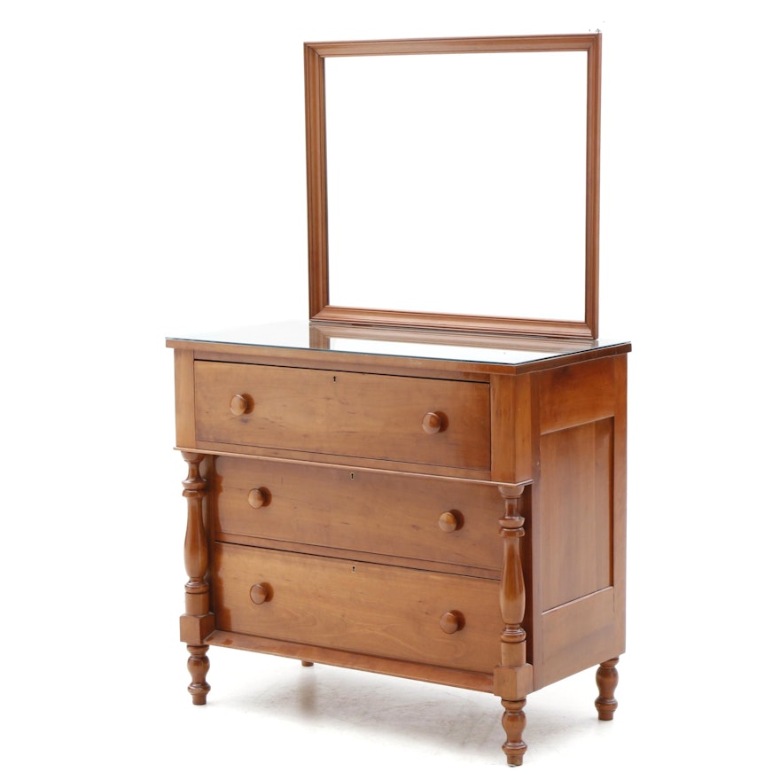 American Empire Style Cherrywood Chest of Drawers, Mid-20th Century