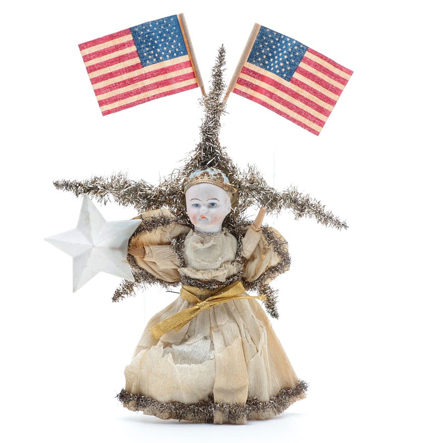 Vintage Hand Crafted Angel Christmas Tree Topper