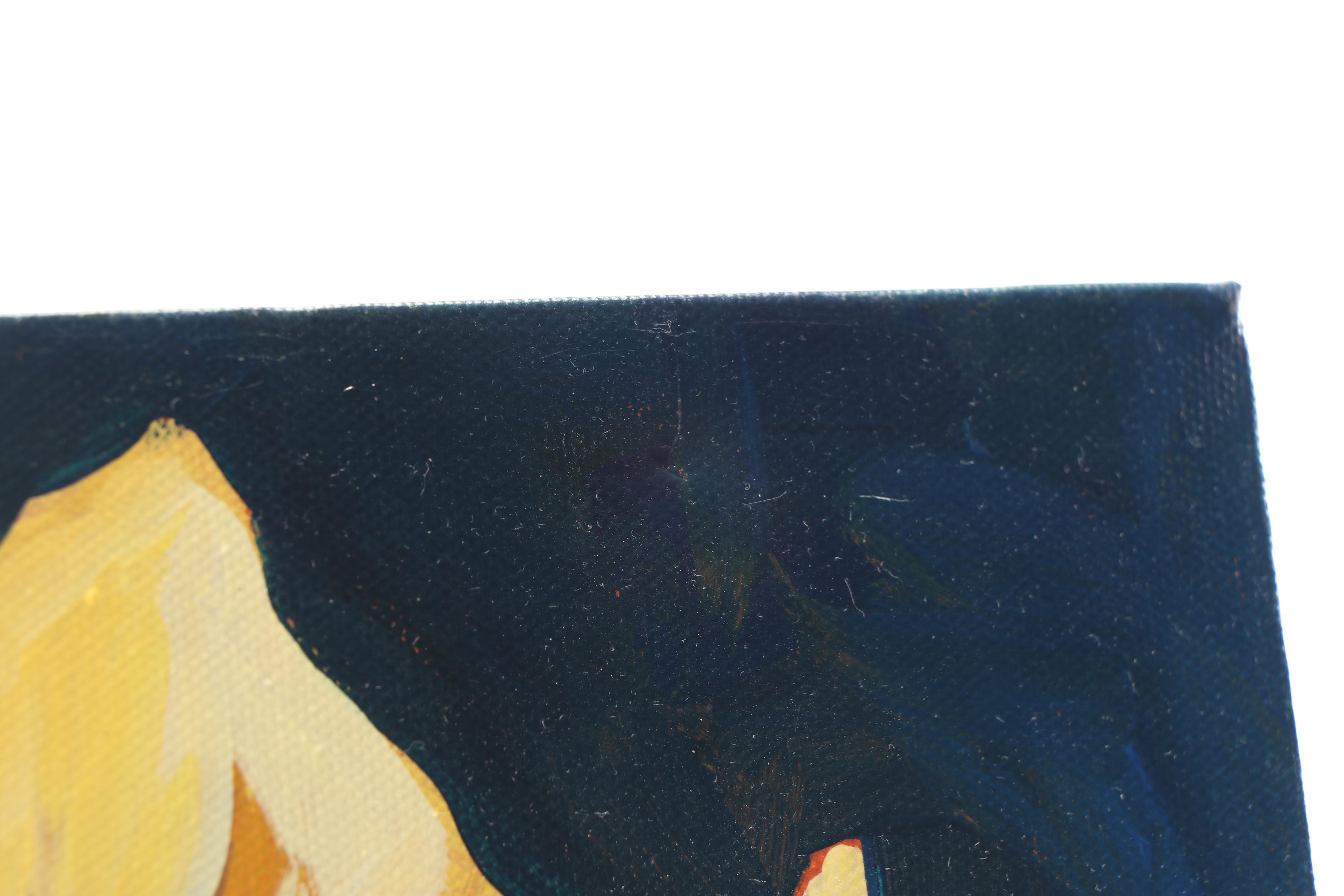 David Beemer Acrylic Painting "The Yellow Tulip"