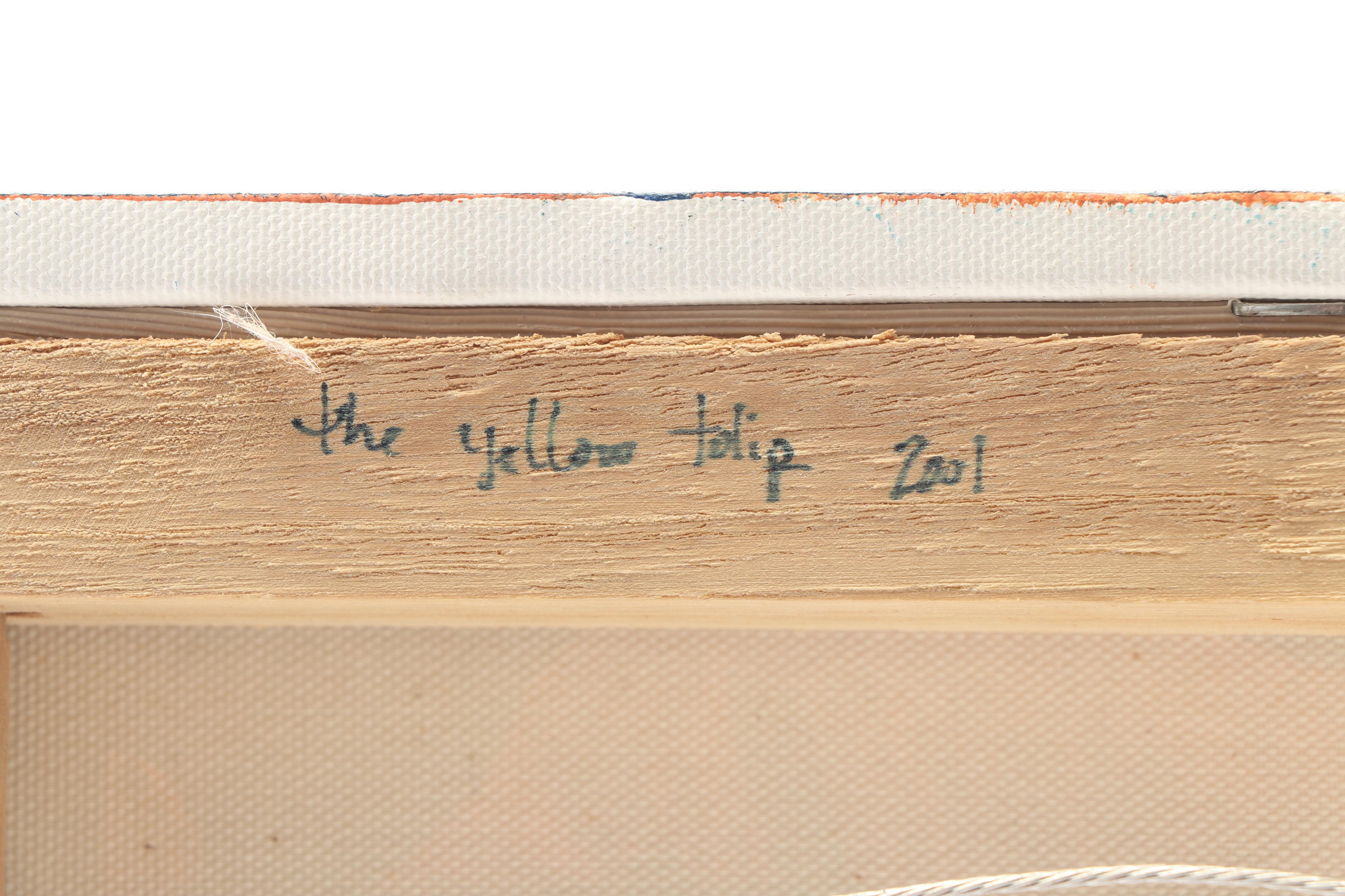 David Beemer Acrylic Painting "The Yellow Tulip"