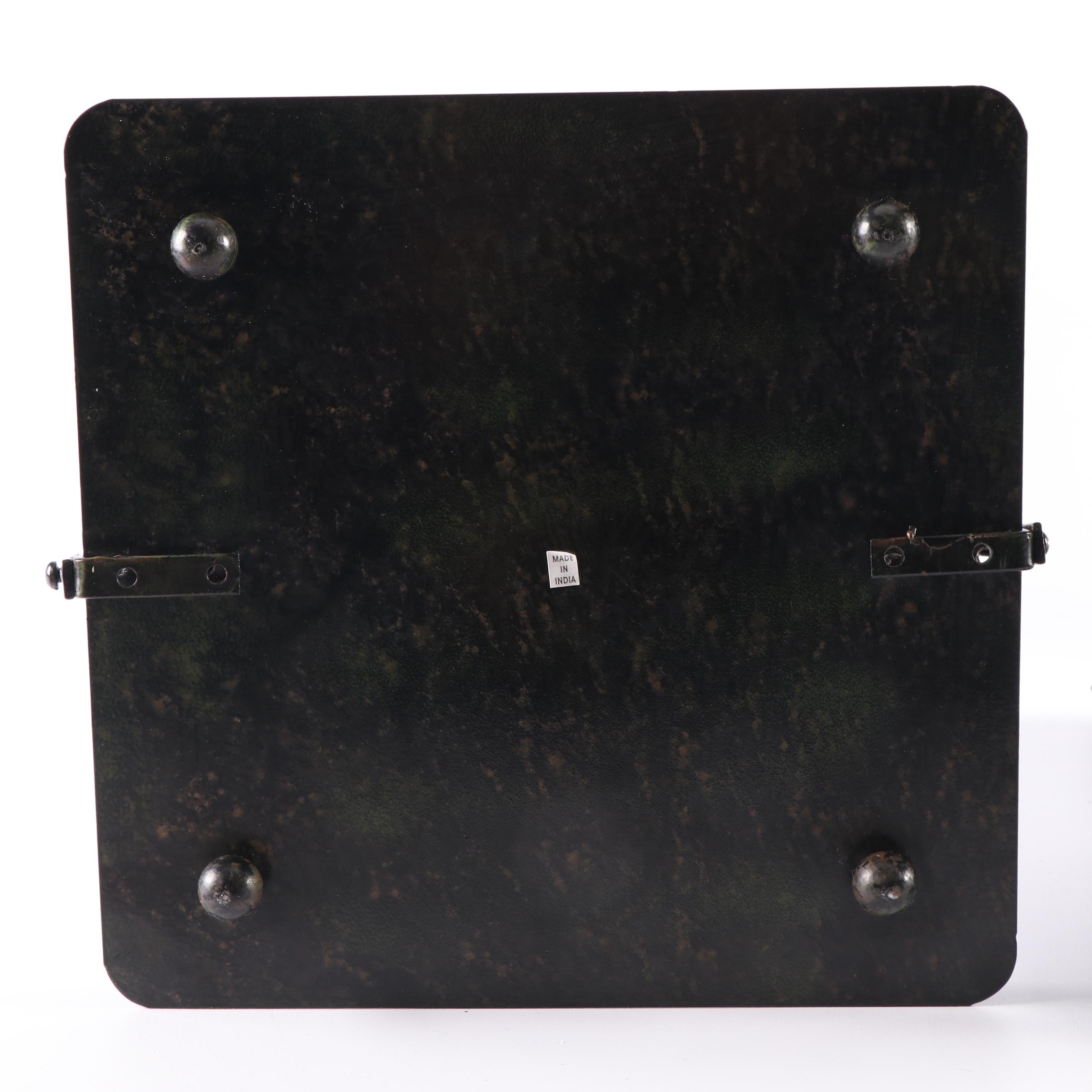 Pair of Metal and Glass Candle Lanterns