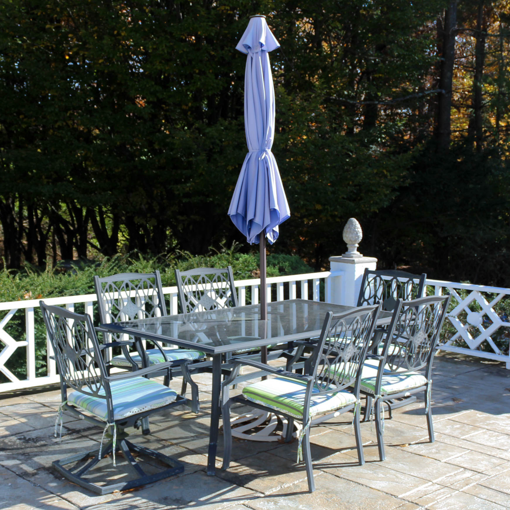 Hampton Bay Outdoor Furniture Set with Glass Top Table