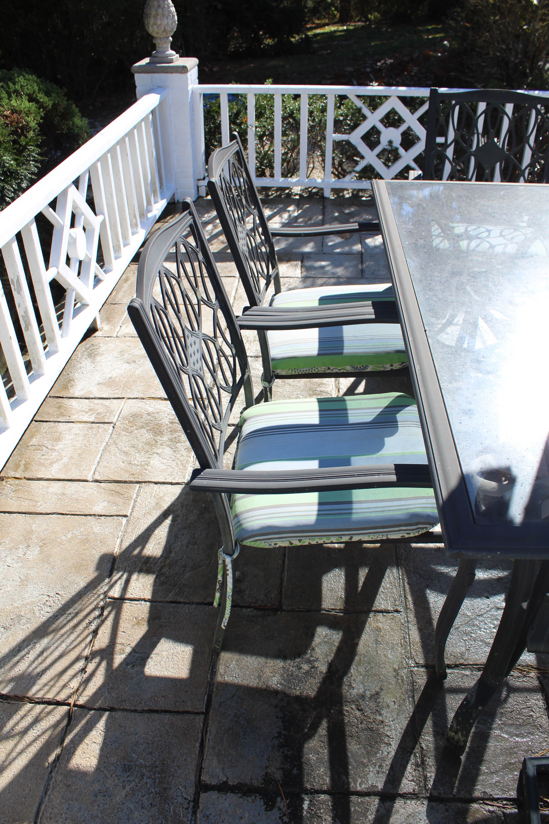 Hampton Bay Outdoor Furniture Set with Glass Top Table