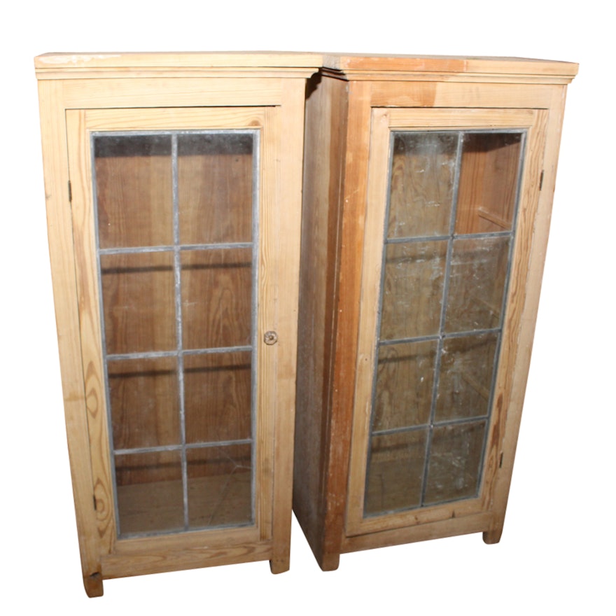 Two Pine Cabinets, 20th Century