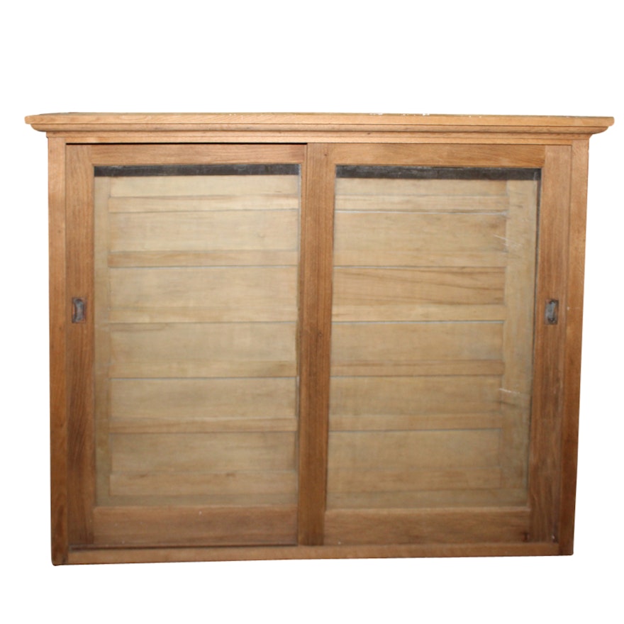 Oak Display Cabinet Top, Early 20th Century