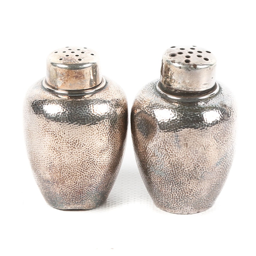 Sterling Silver Samarai Shokai Salt and Pepper Shakers
