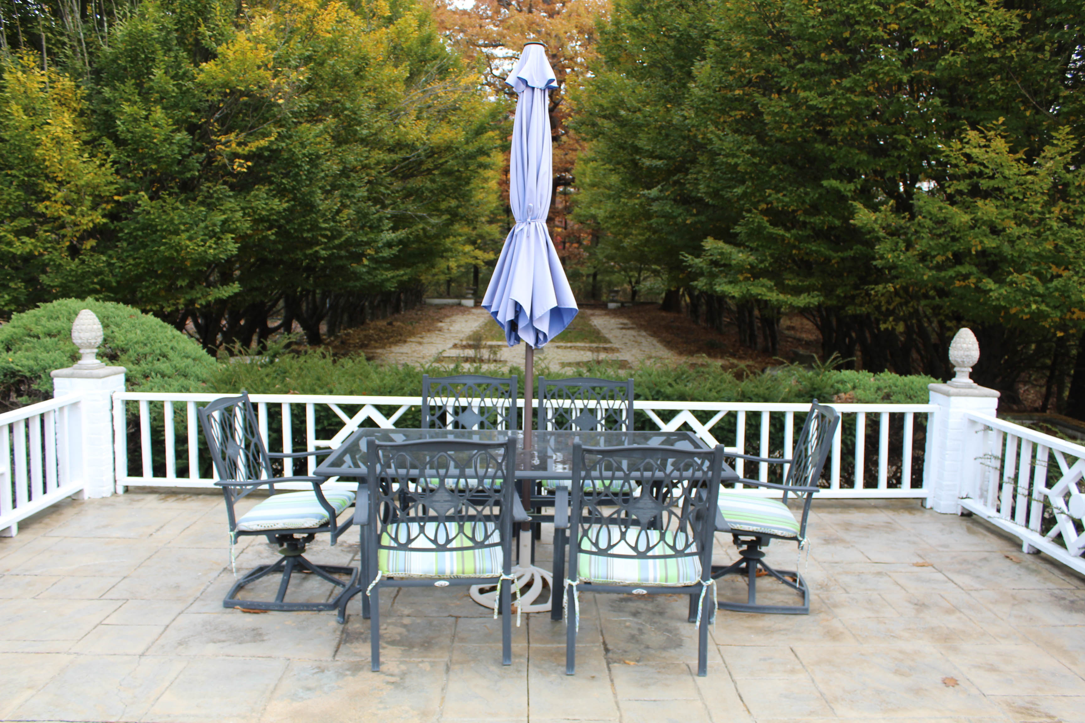 Hampton Bay Outdoor Furniture Set with Glass Top Table
