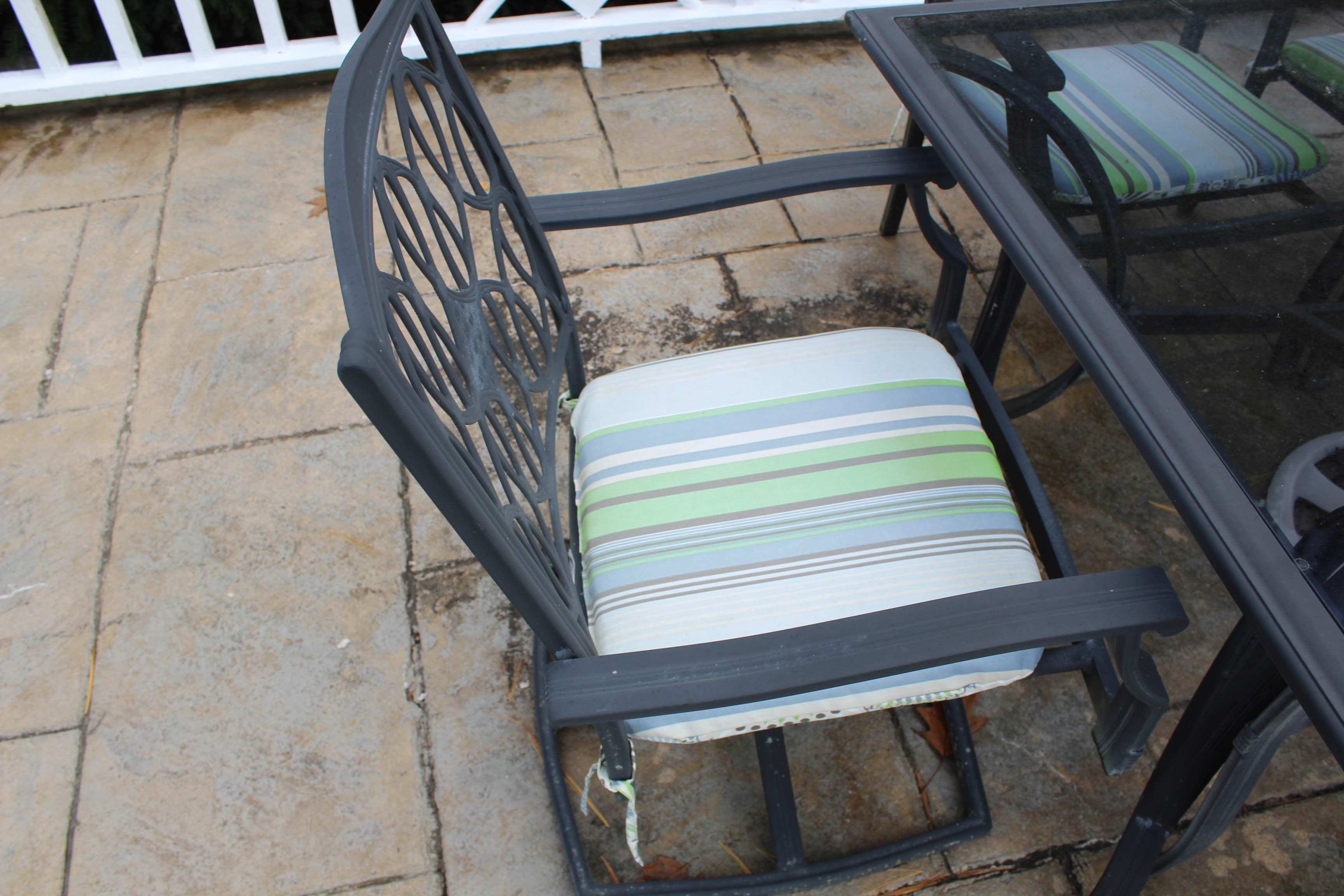 Hampton Bay Outdoor Furniture Set with Glass Top Table