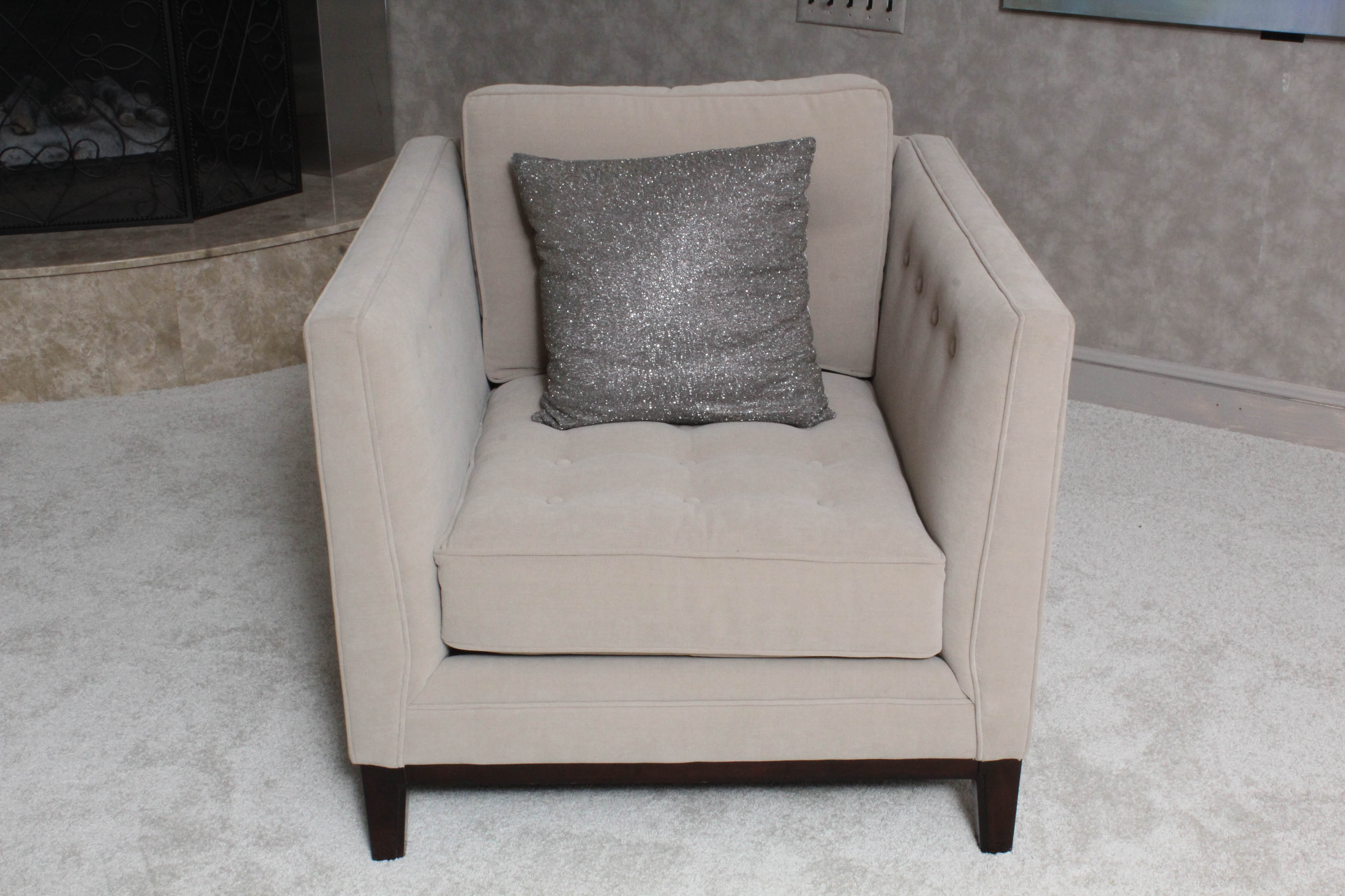Tufted Armchair by Martha Stewart Signature Furniture with Bernhardt